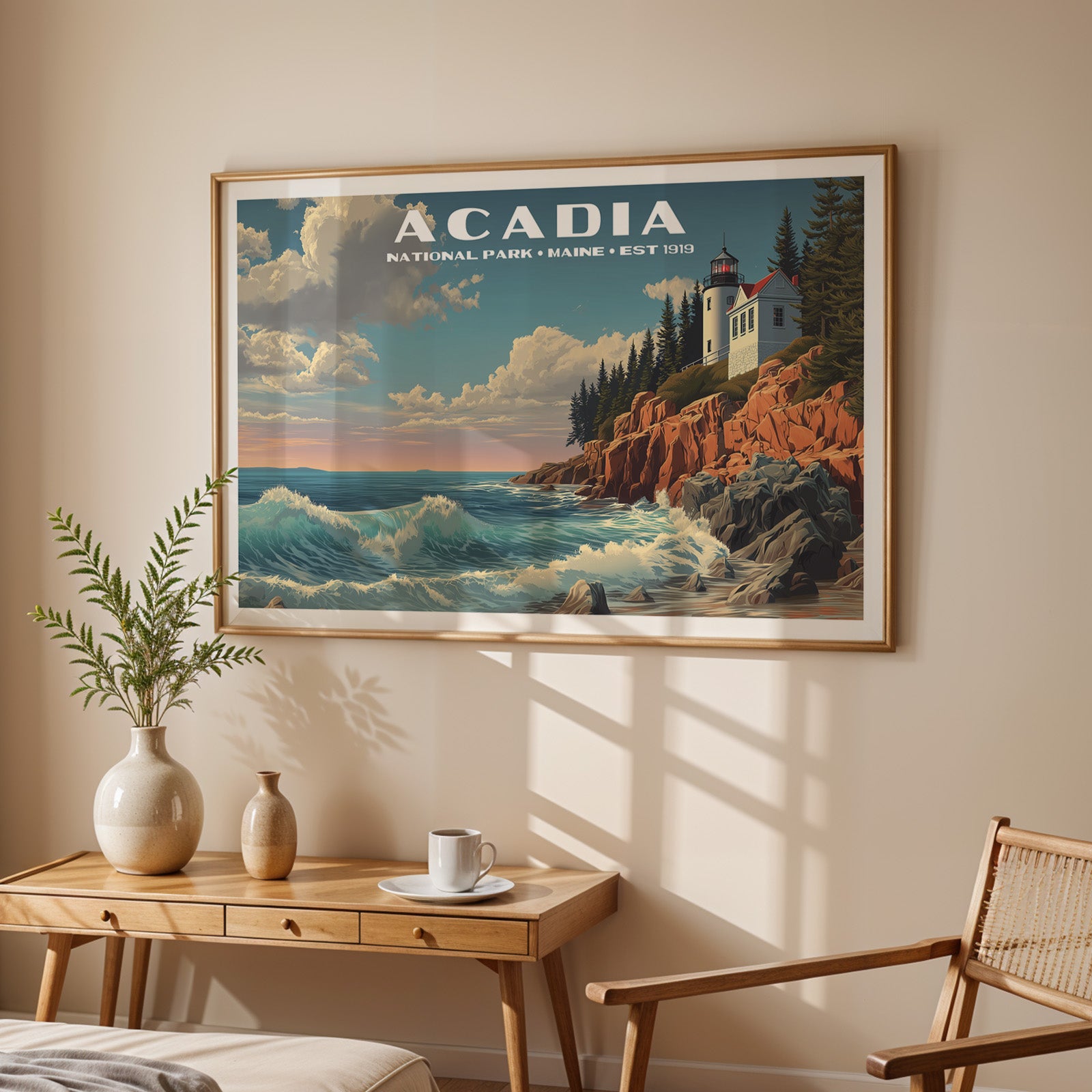 Acadia National Park Horizontal Vintage Art