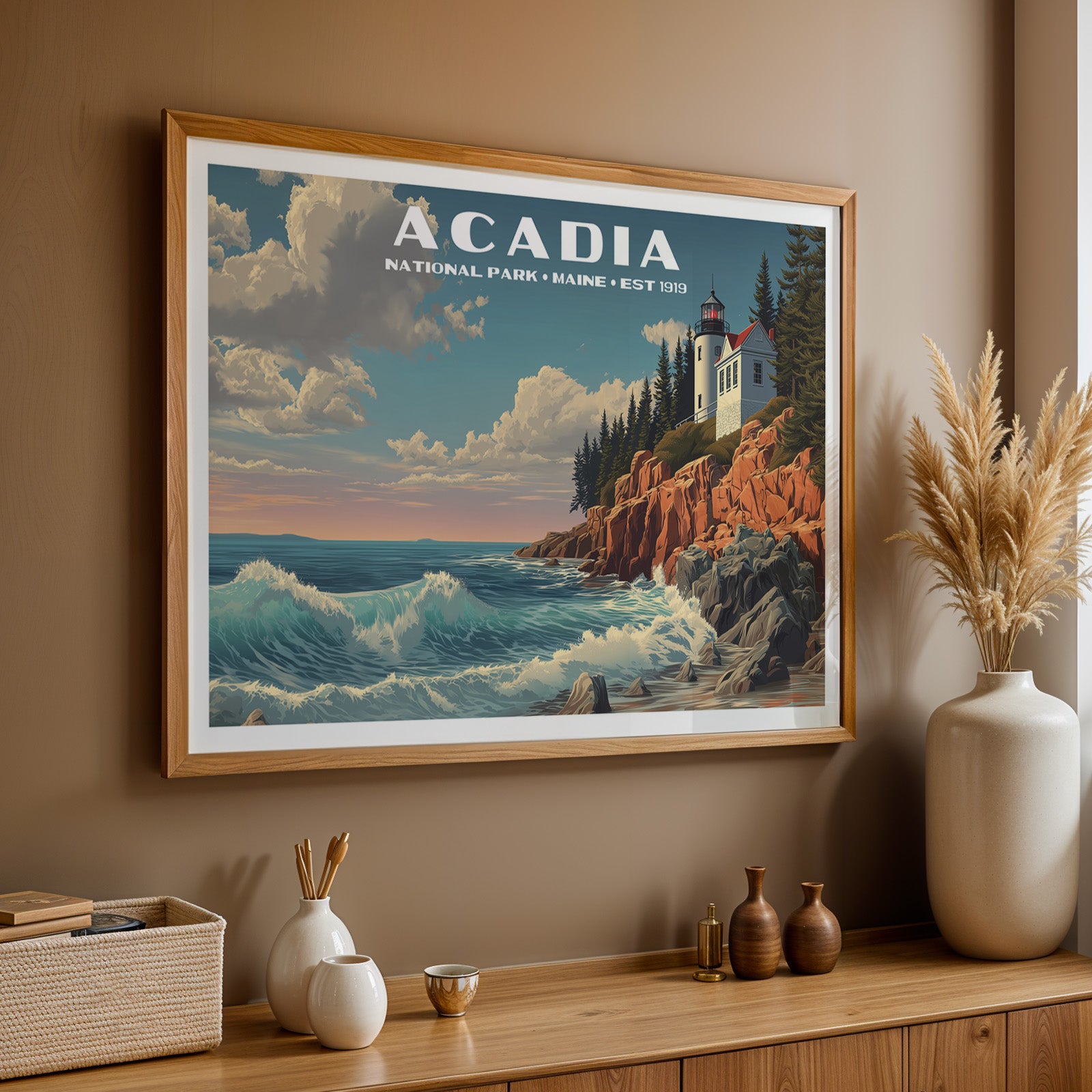 Acadia National Park Horizontal Vintage Art