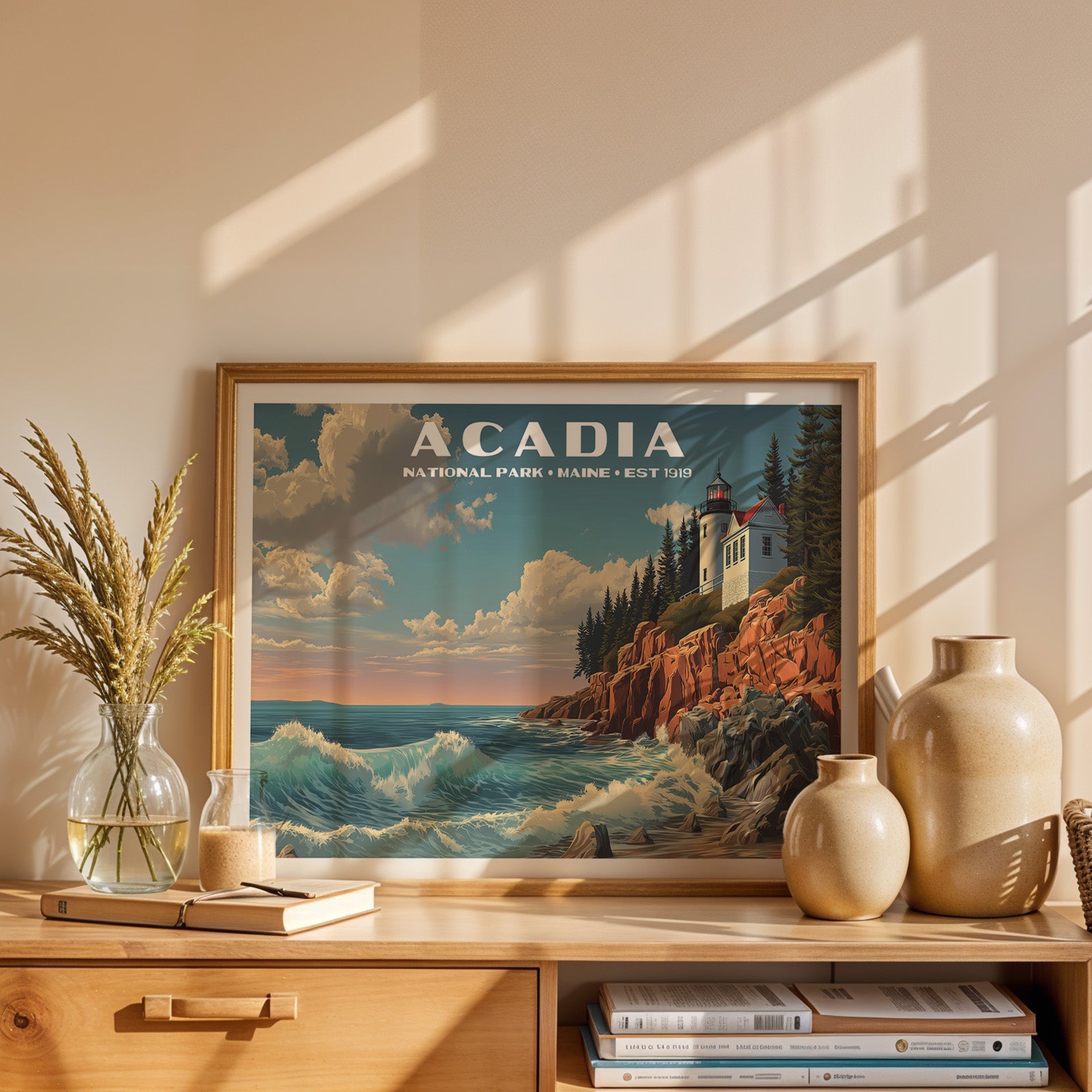 Acadia National Park Horizontal Vintage Art