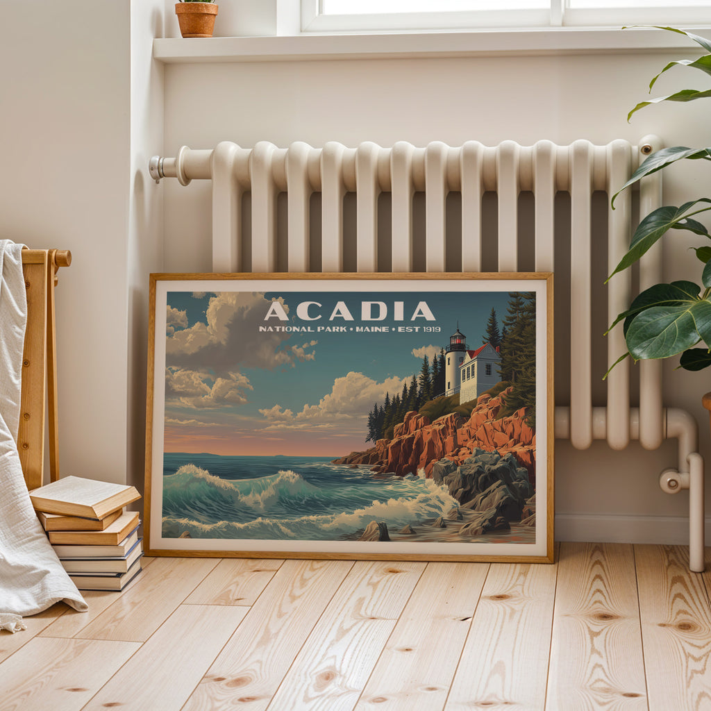 Acadia National Park Horizontal Vintage Art