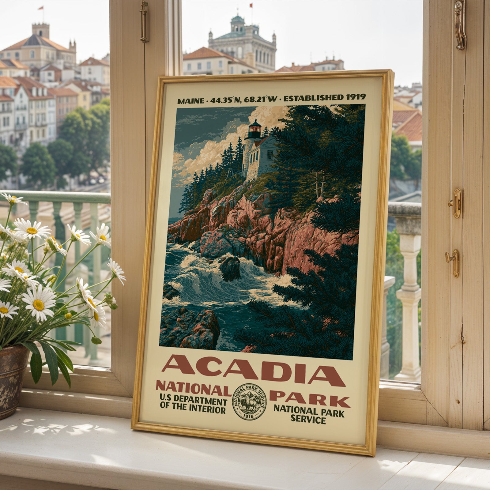 Parc national d'Acadia, art WPA vintage