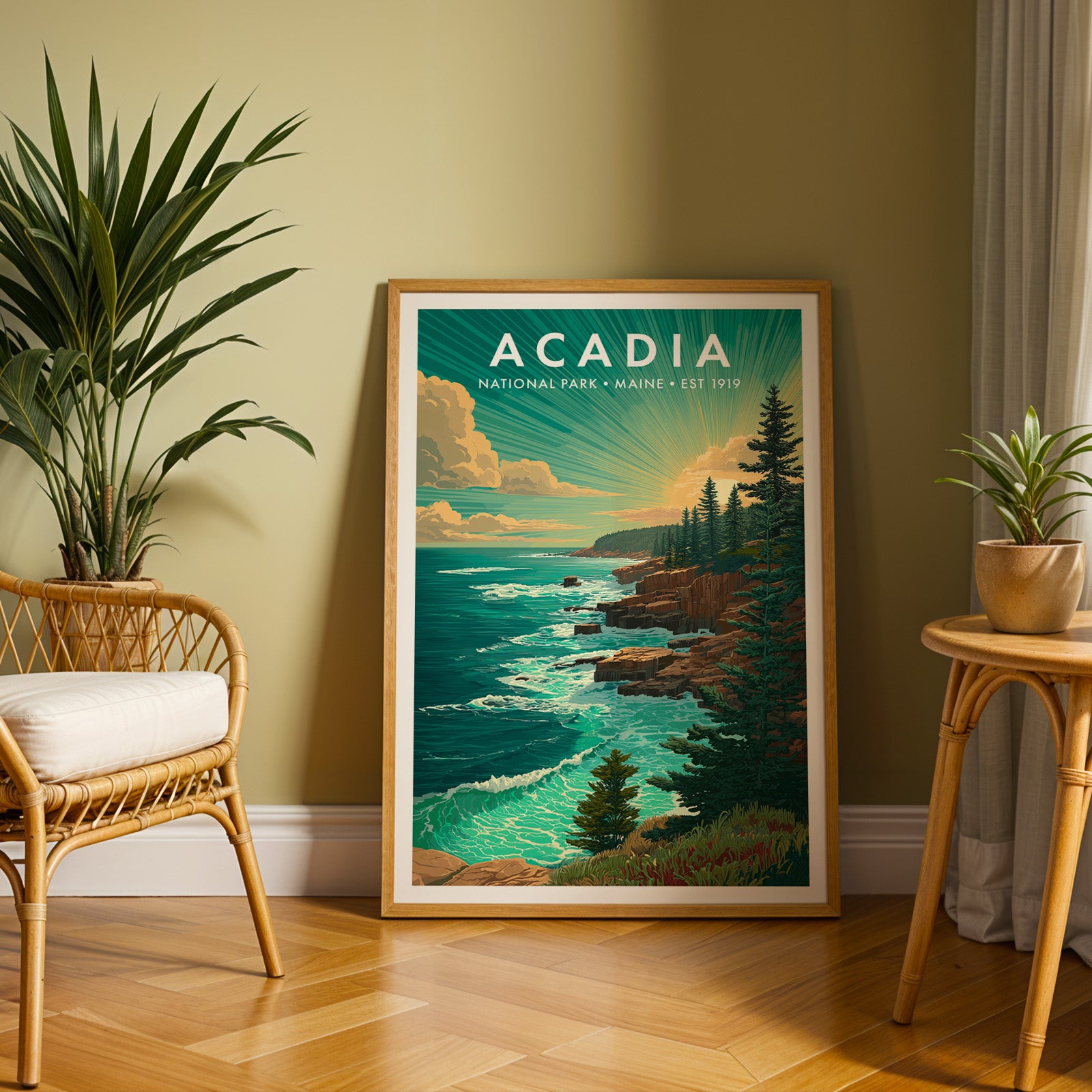 Retro Acadia National Park Print