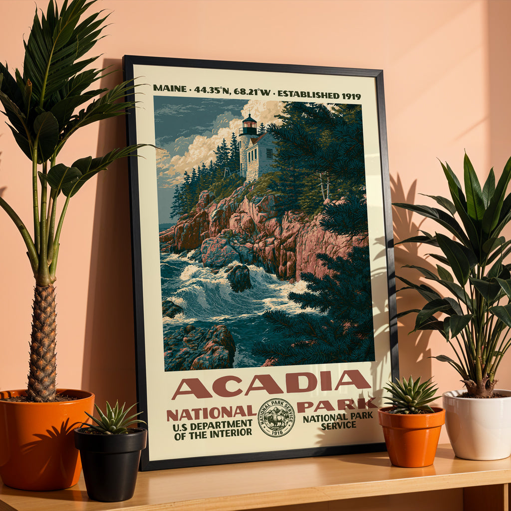 Parc national d'Acadia, art WPA vintage