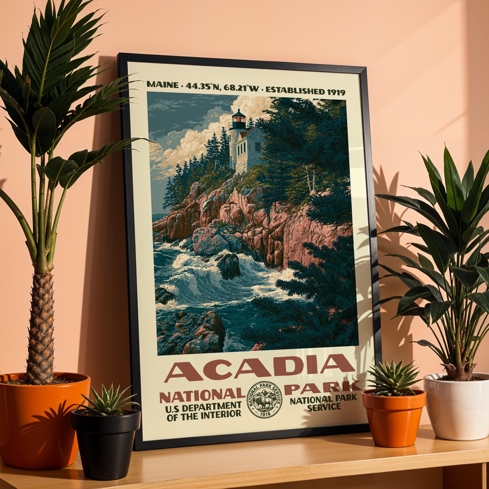 Parc national d'Acadia, art WPA vintage