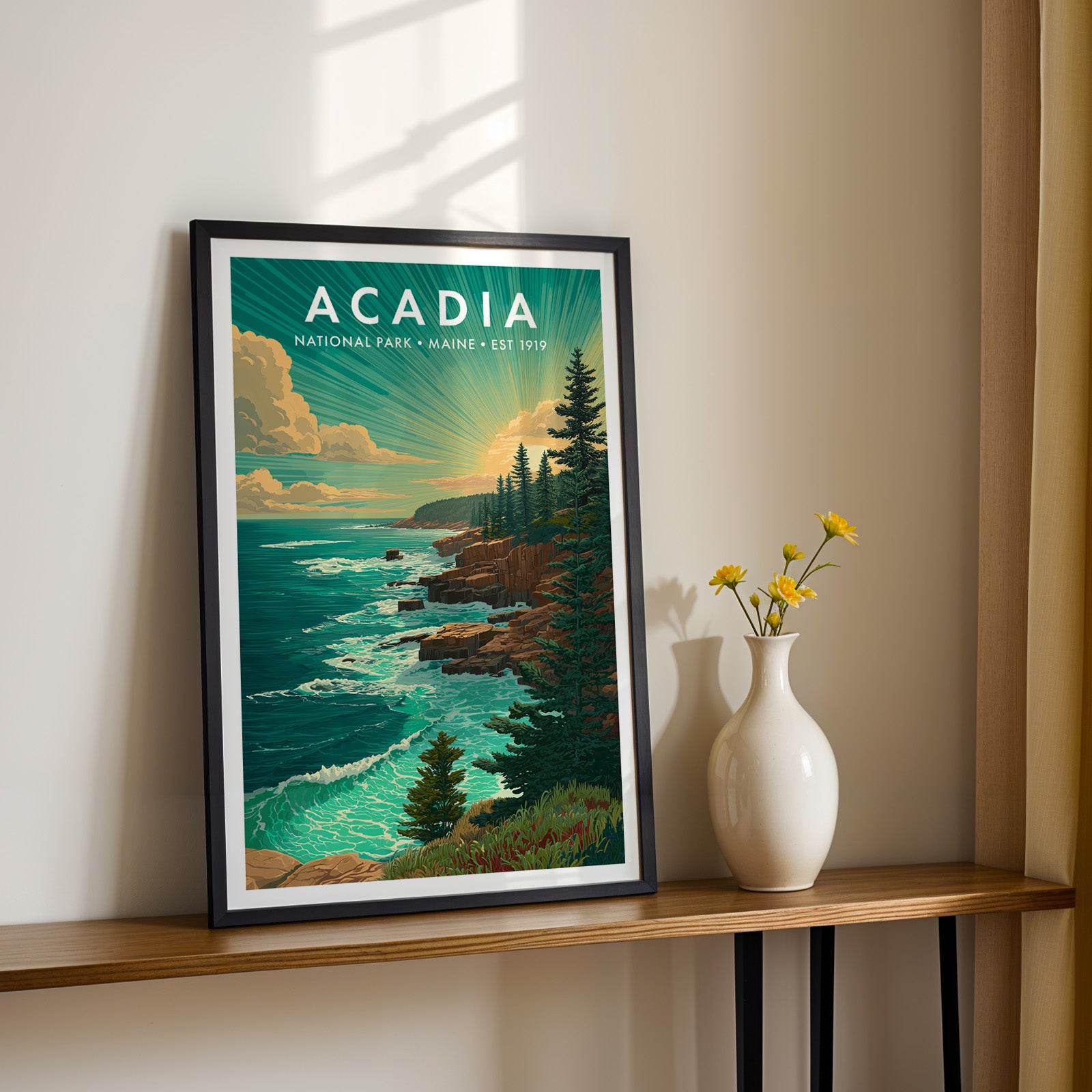 Retro Acadia National Park Print