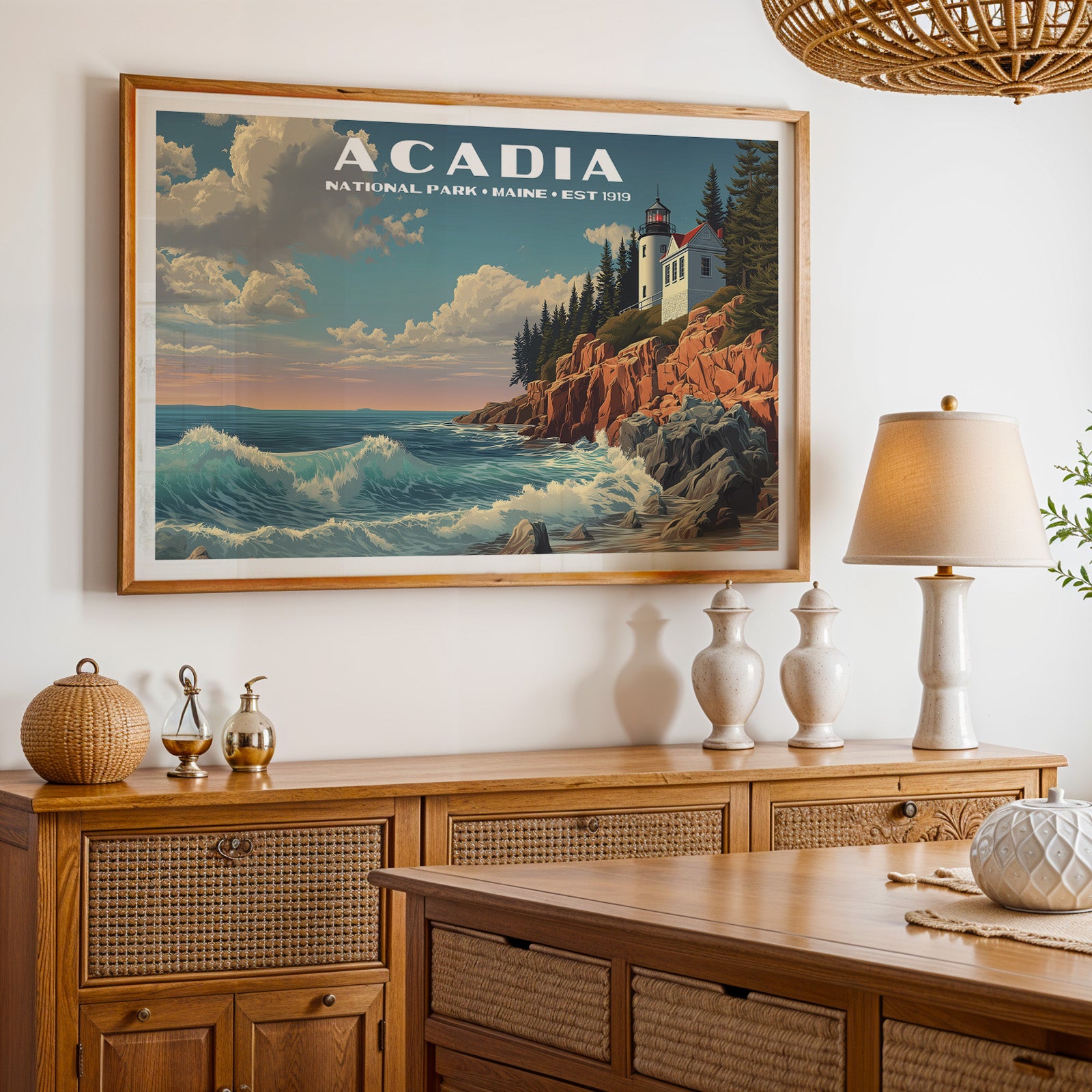 Acadia National Park Horizontal Vintage Art