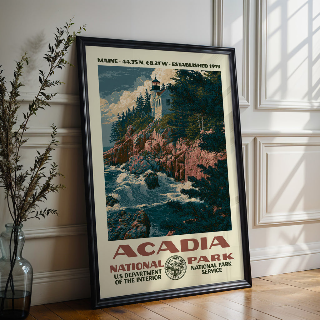 Parc national d'Acadia, art WPA vintage