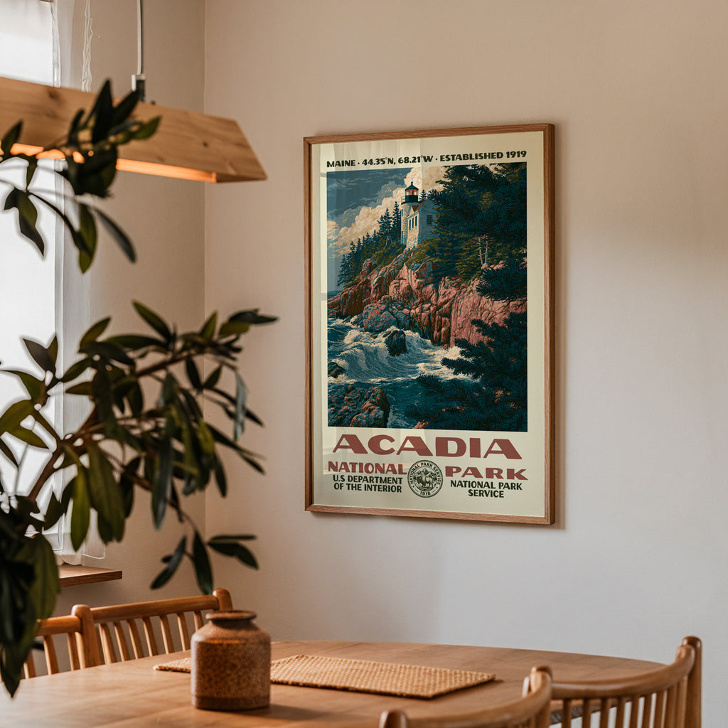 Parc national d'Acadia, art WPA vintage