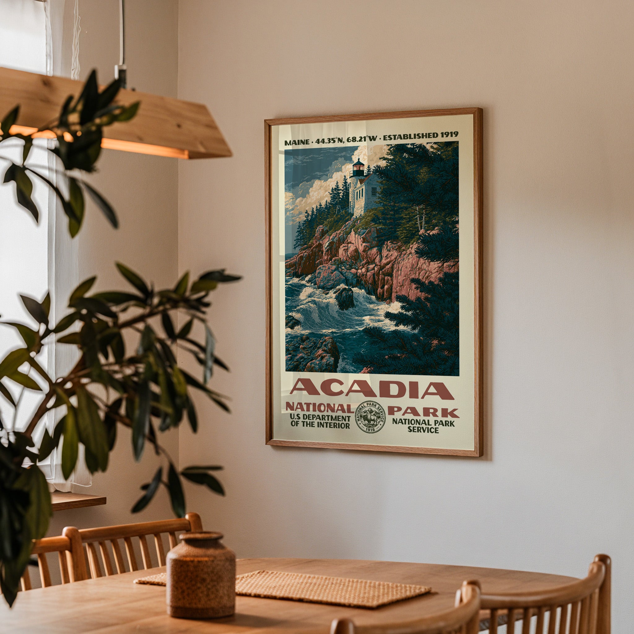 Parc national d'Acadia, art WPA vintage