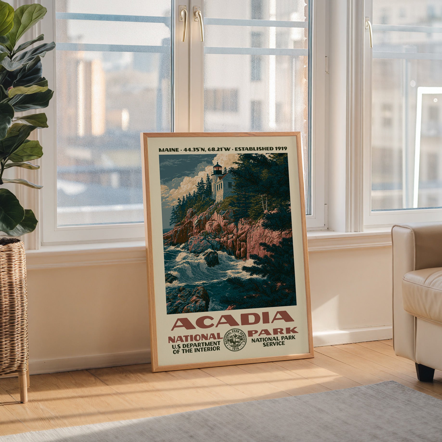 Parc national d'Acadia, art WPA vintage