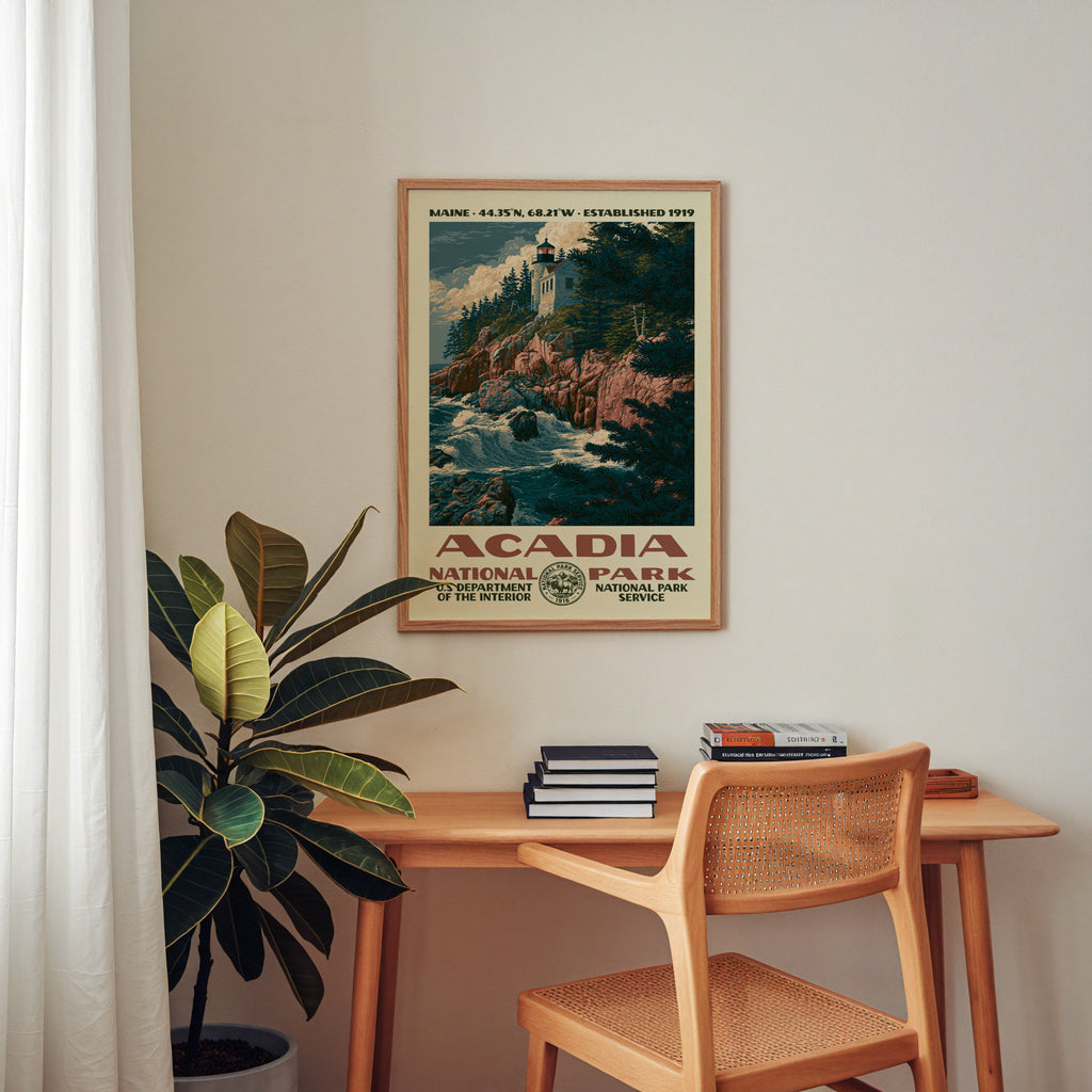 Parc national d'Acadia, art WPA vintage