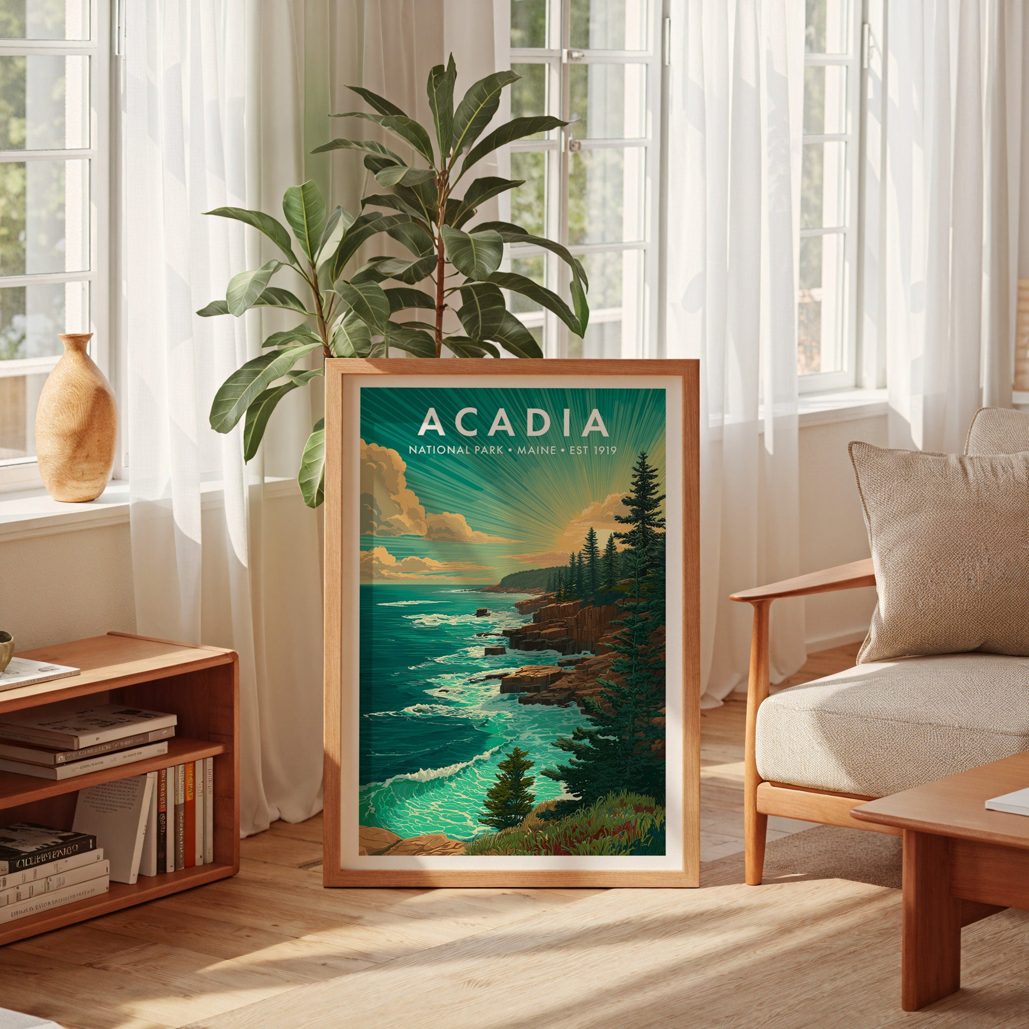 Retro Acadia National Park Print