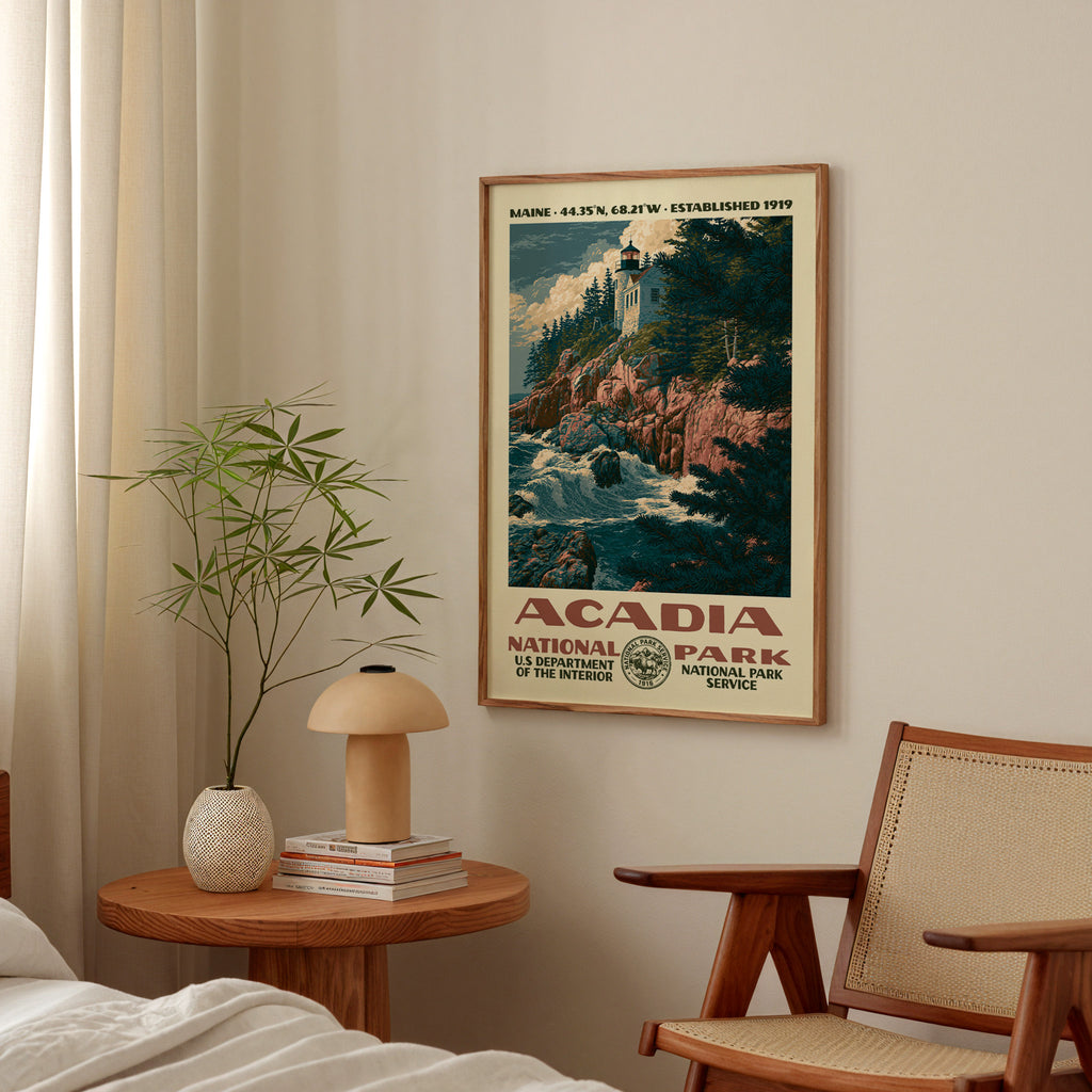Parc national d'Acadia, art WPA vintage
