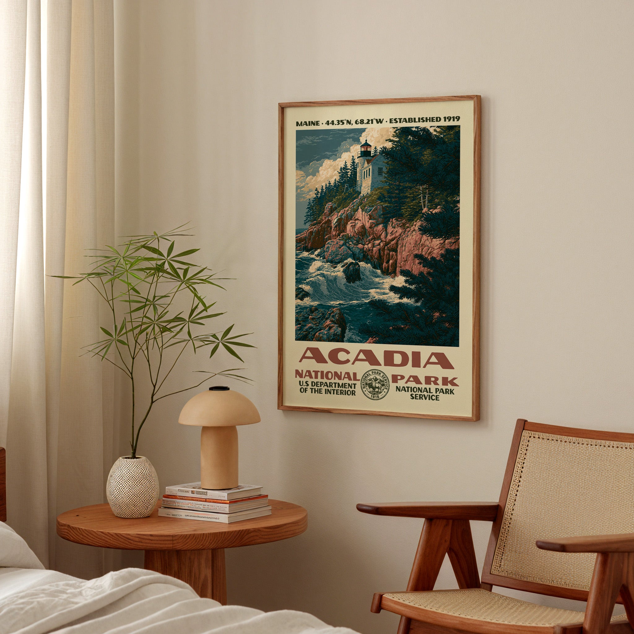 Parc national d'Acadia, art WPA vintage