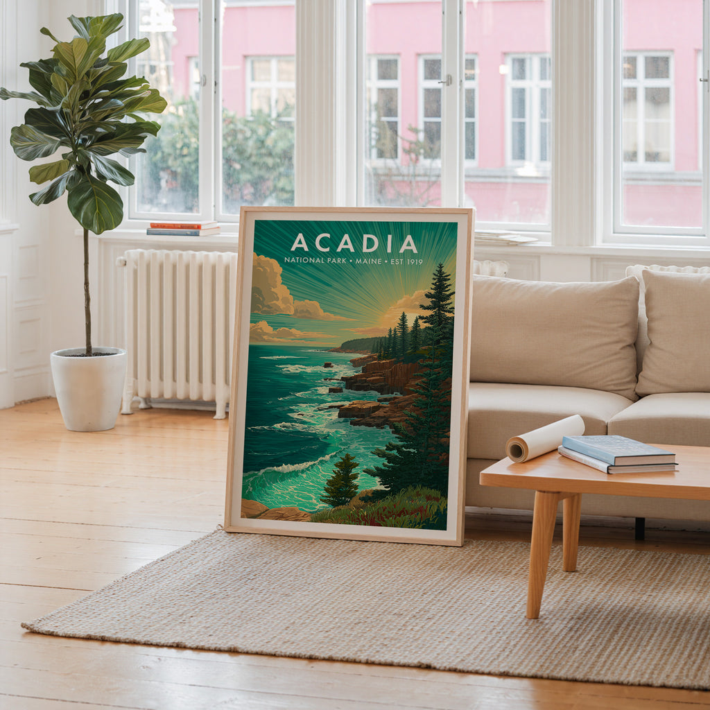 Retro Acadia National Park Print