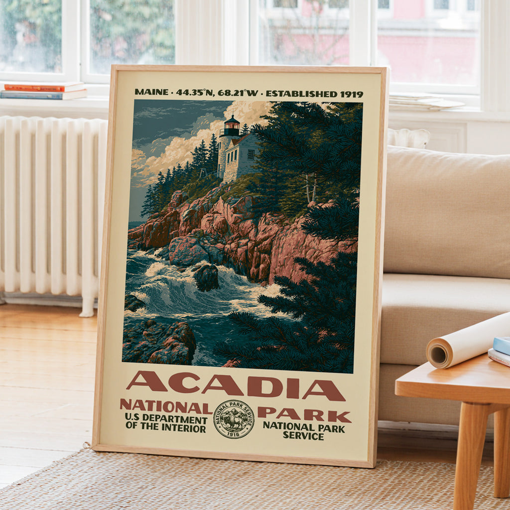 Parc national d'Acadia, art WPA vintage