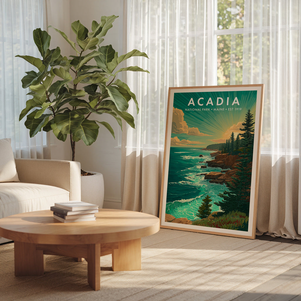 Retro Acadia National Park Print