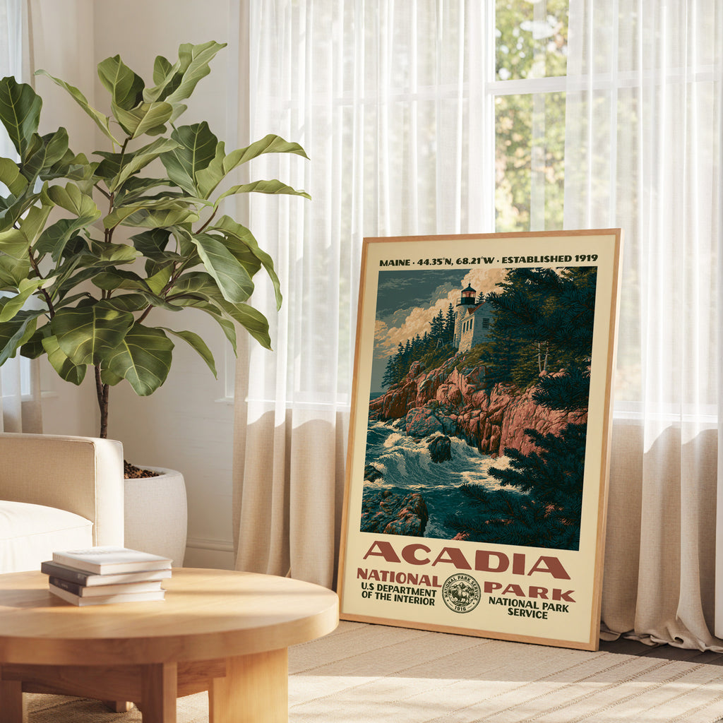 Parc national d'Acadia, art WPA vintage