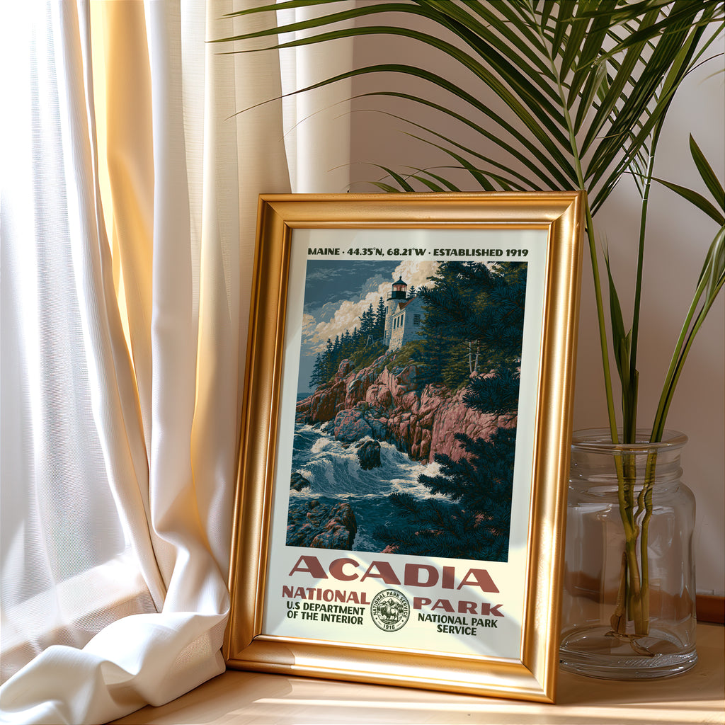 Parc national d'Acadia, art WPA vintage