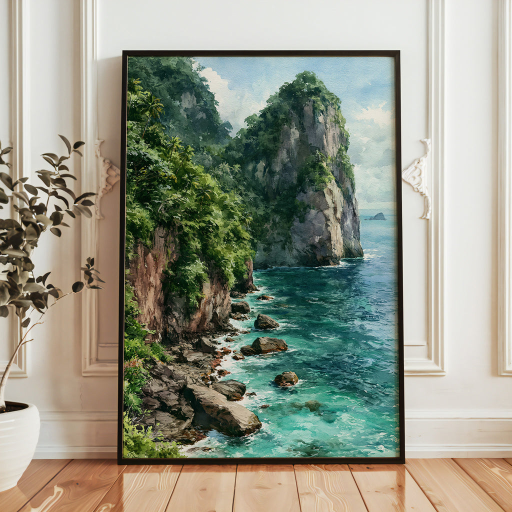American Samoa National Park Watercolor Art