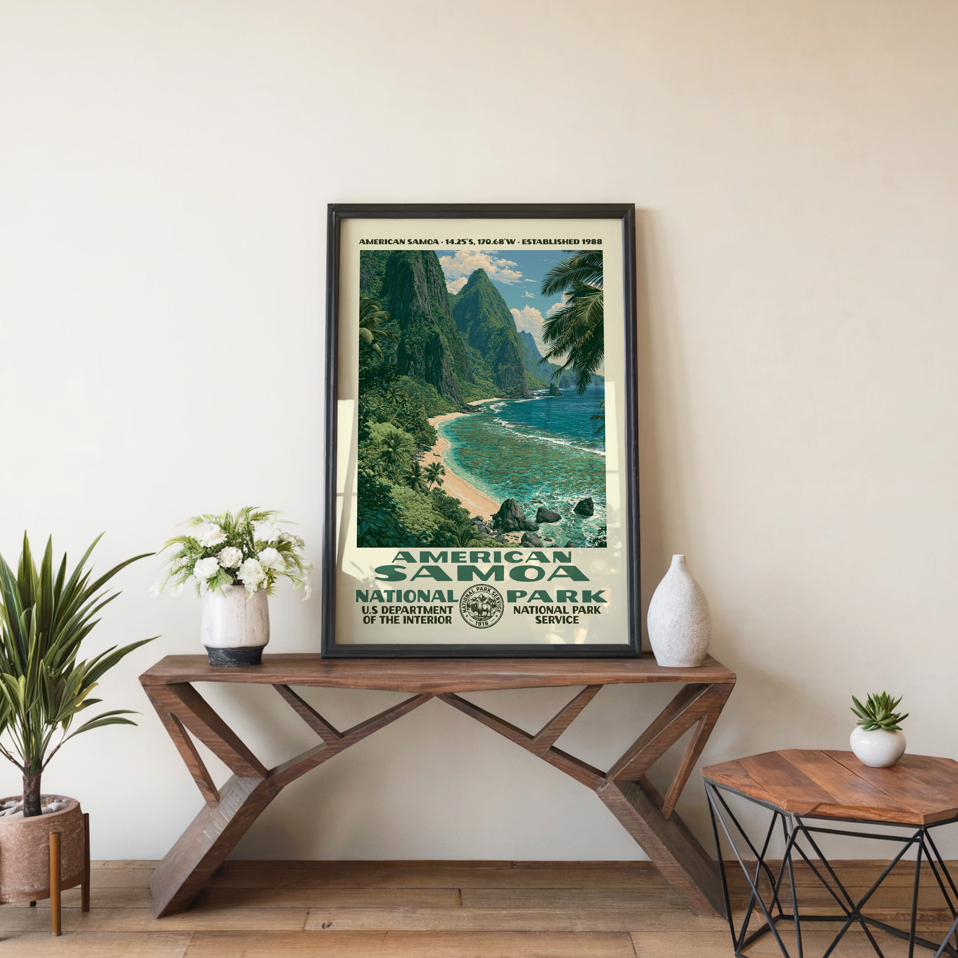American Samoa National Park Vintage WPA Art