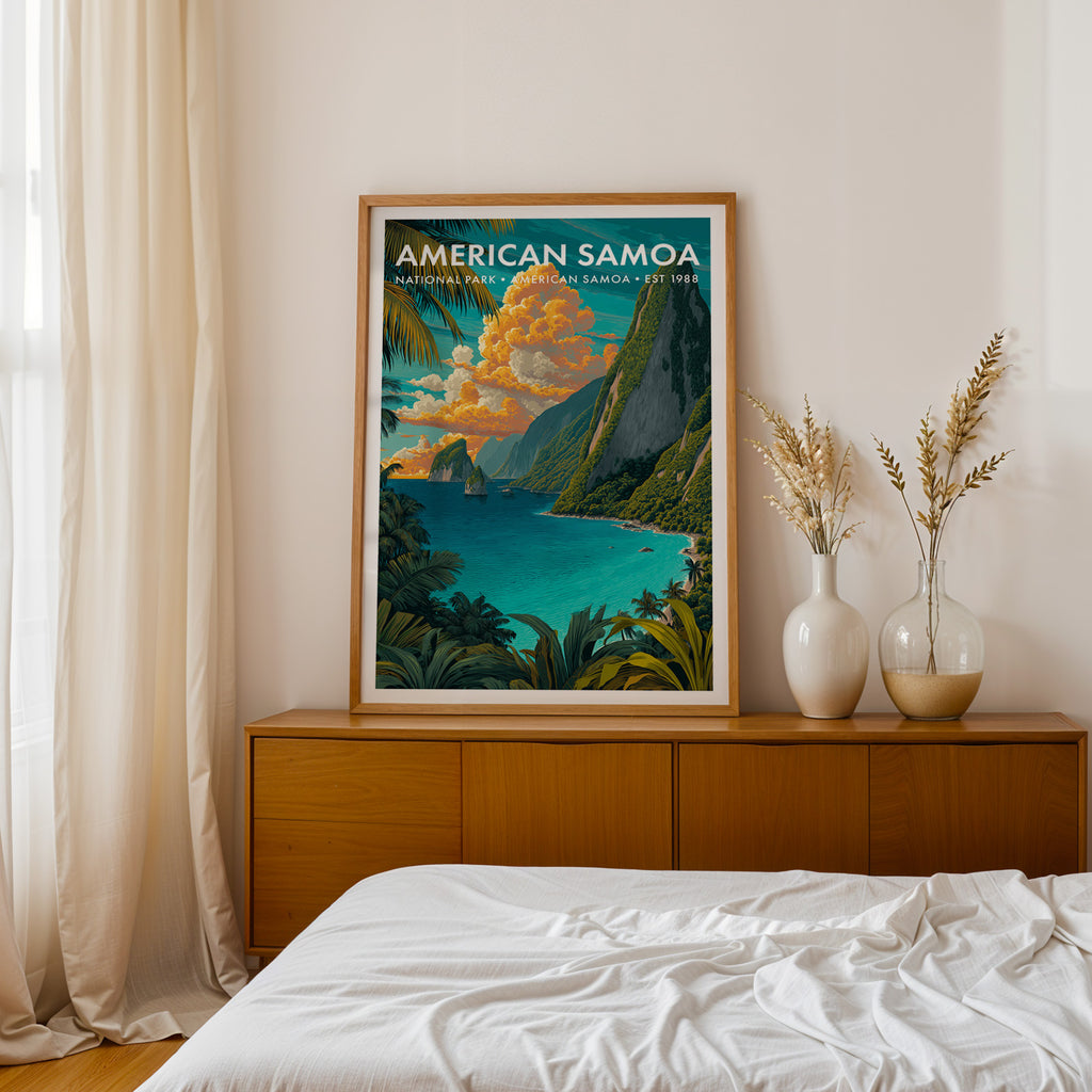 Retro American Samoa National Park Print
