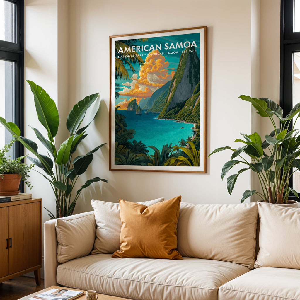 Retro American Samoa National Park Print