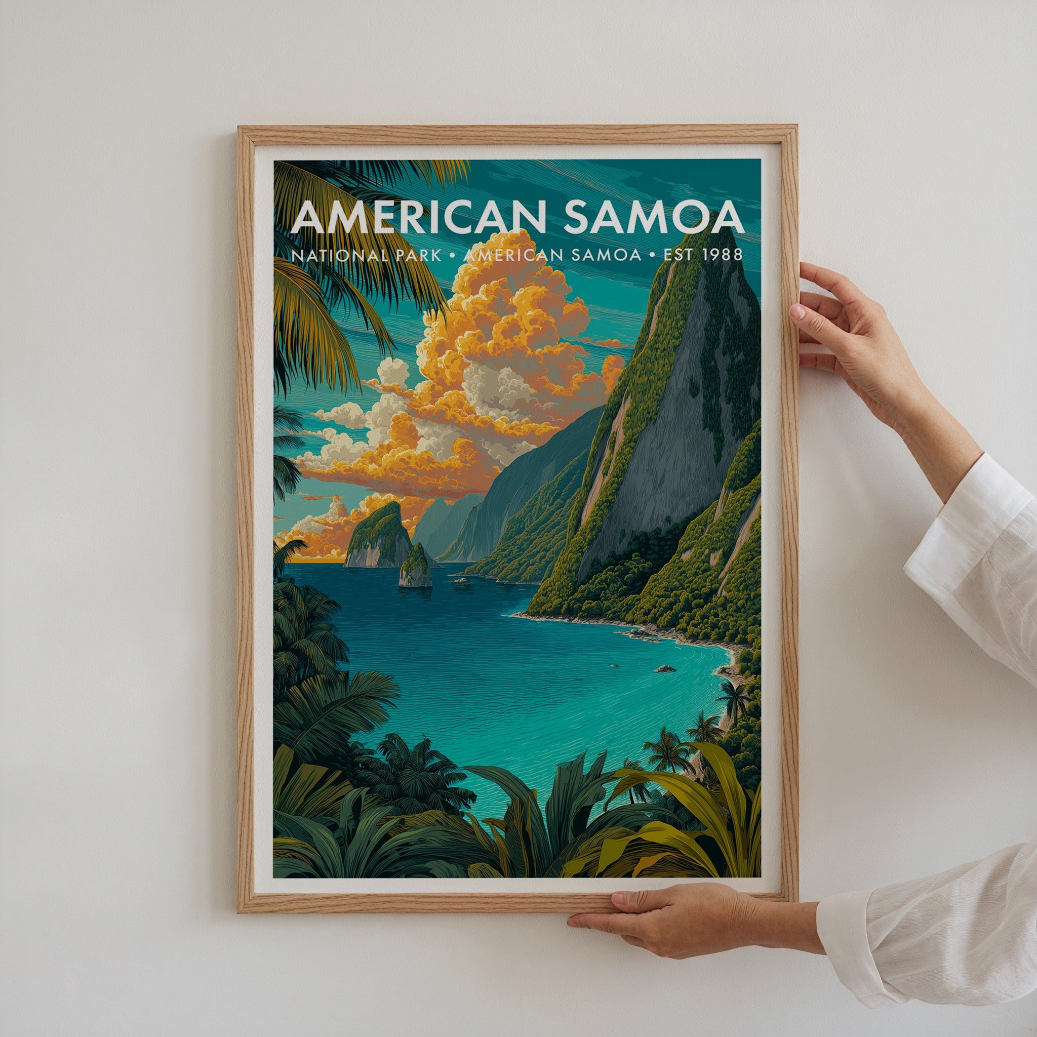 Retro American Samoa National Park Print