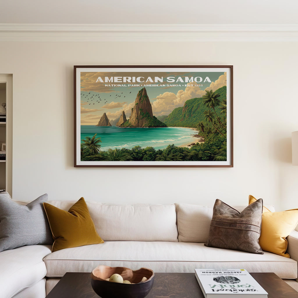 American Samoa National Park Horizontal Vintage Art