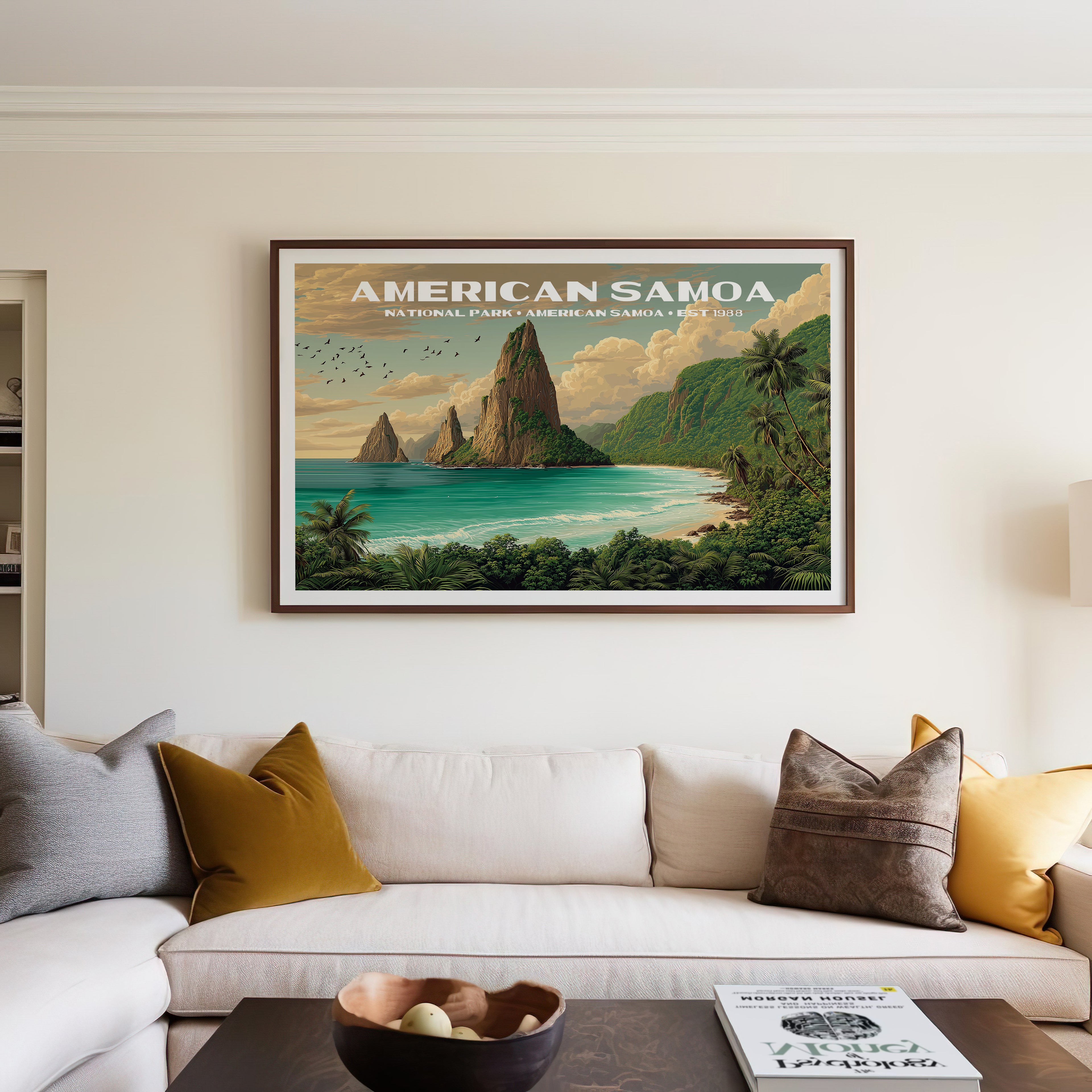 American Samoa National Park Horizontal Vintage Art