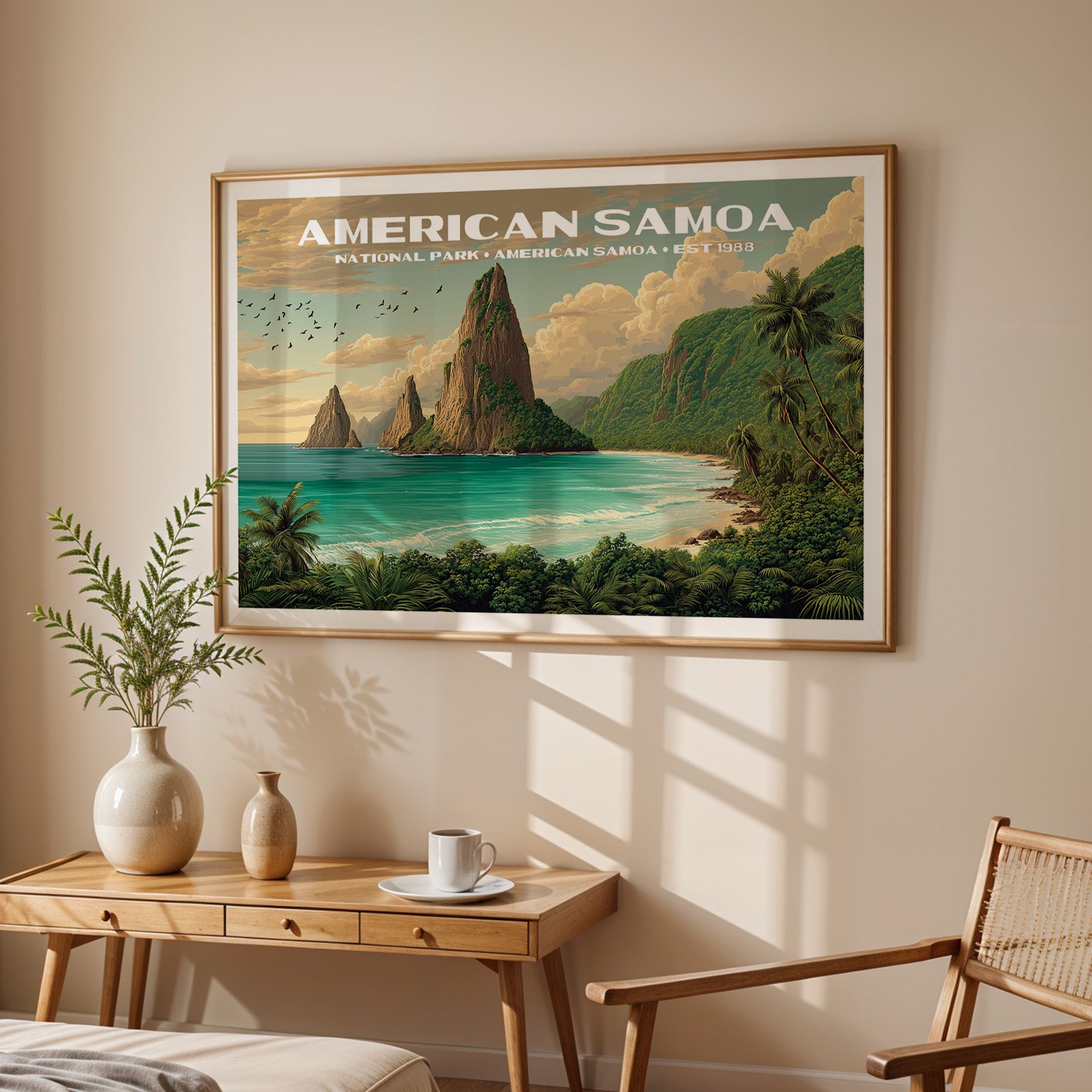 American Samoa National Park Horizontal Vintage Art