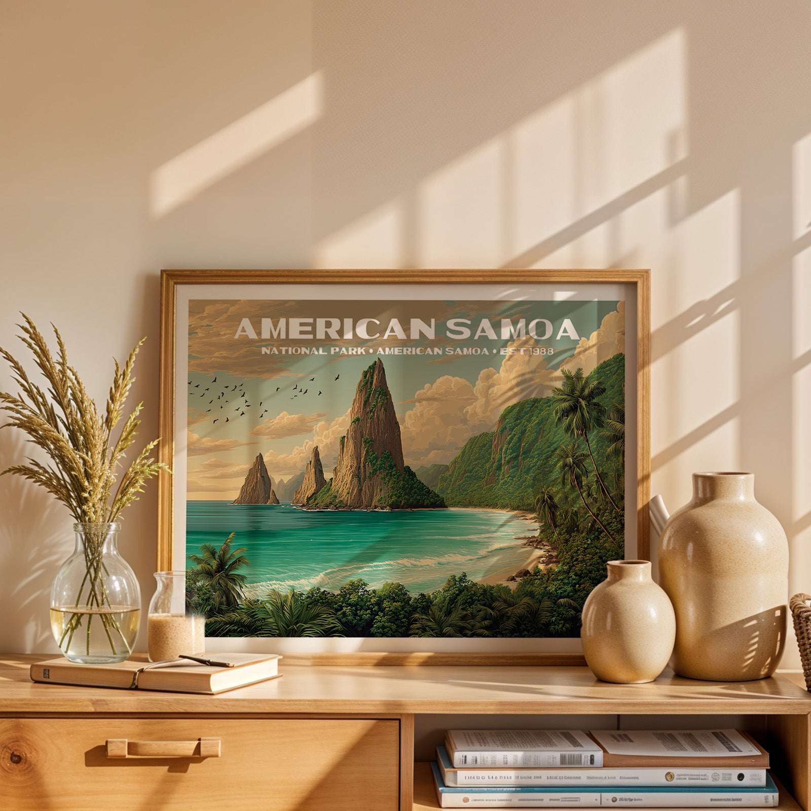 American Samoa National Park Horizontal Vintage Art