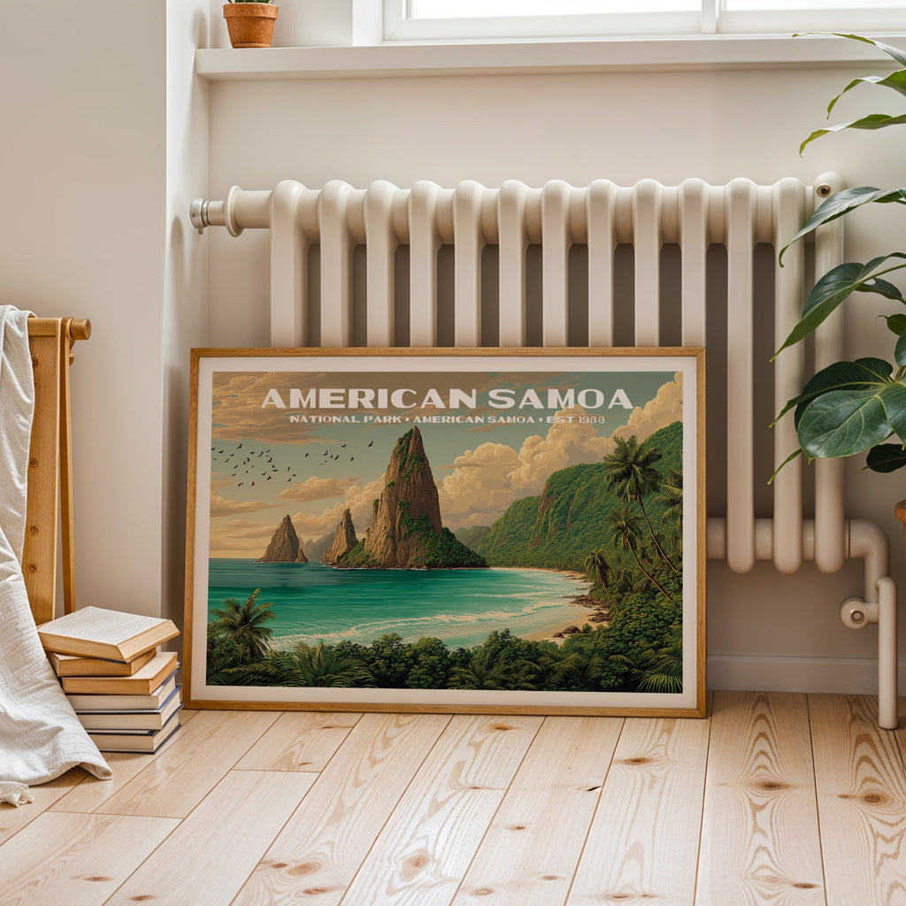 American Samoa National Park Horizontal Vintage Art