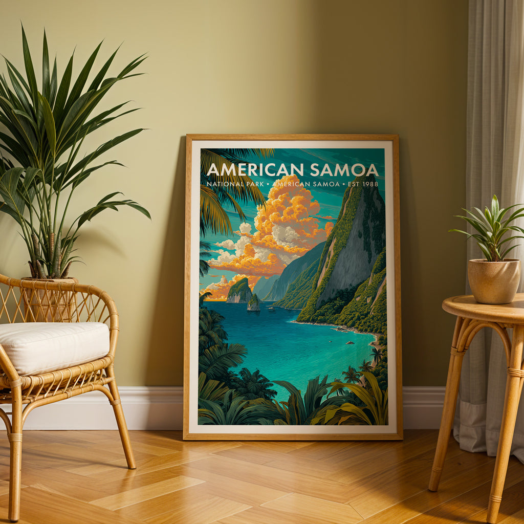 Retro American Samoa National Park Print
