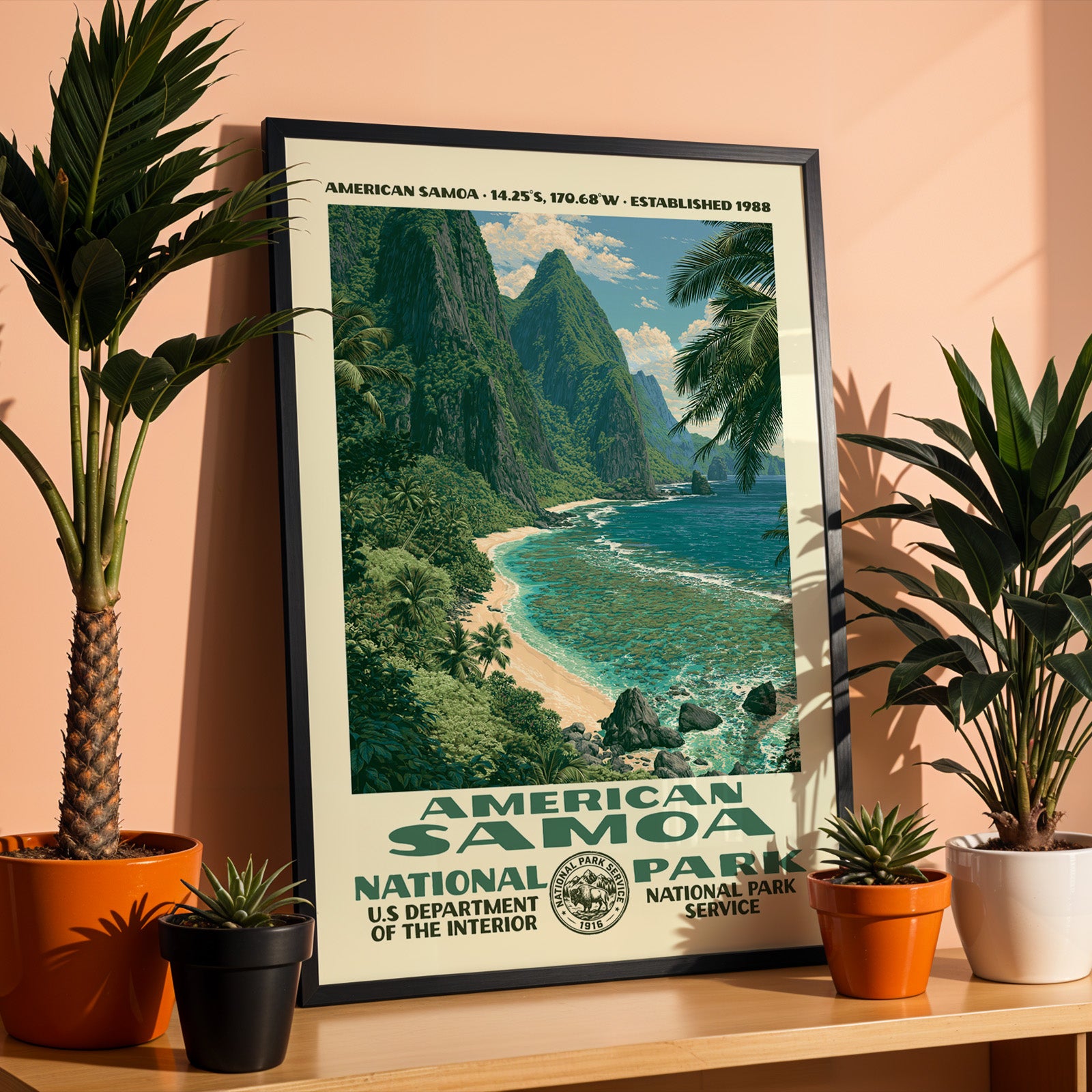 American Samoa National Park Vintage WPA Art
