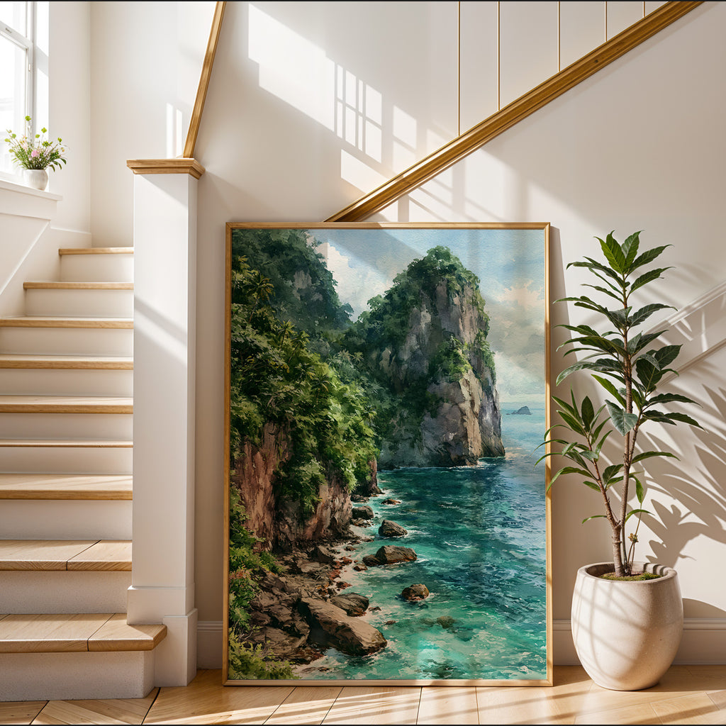American Samoa National Park Watercolor Art