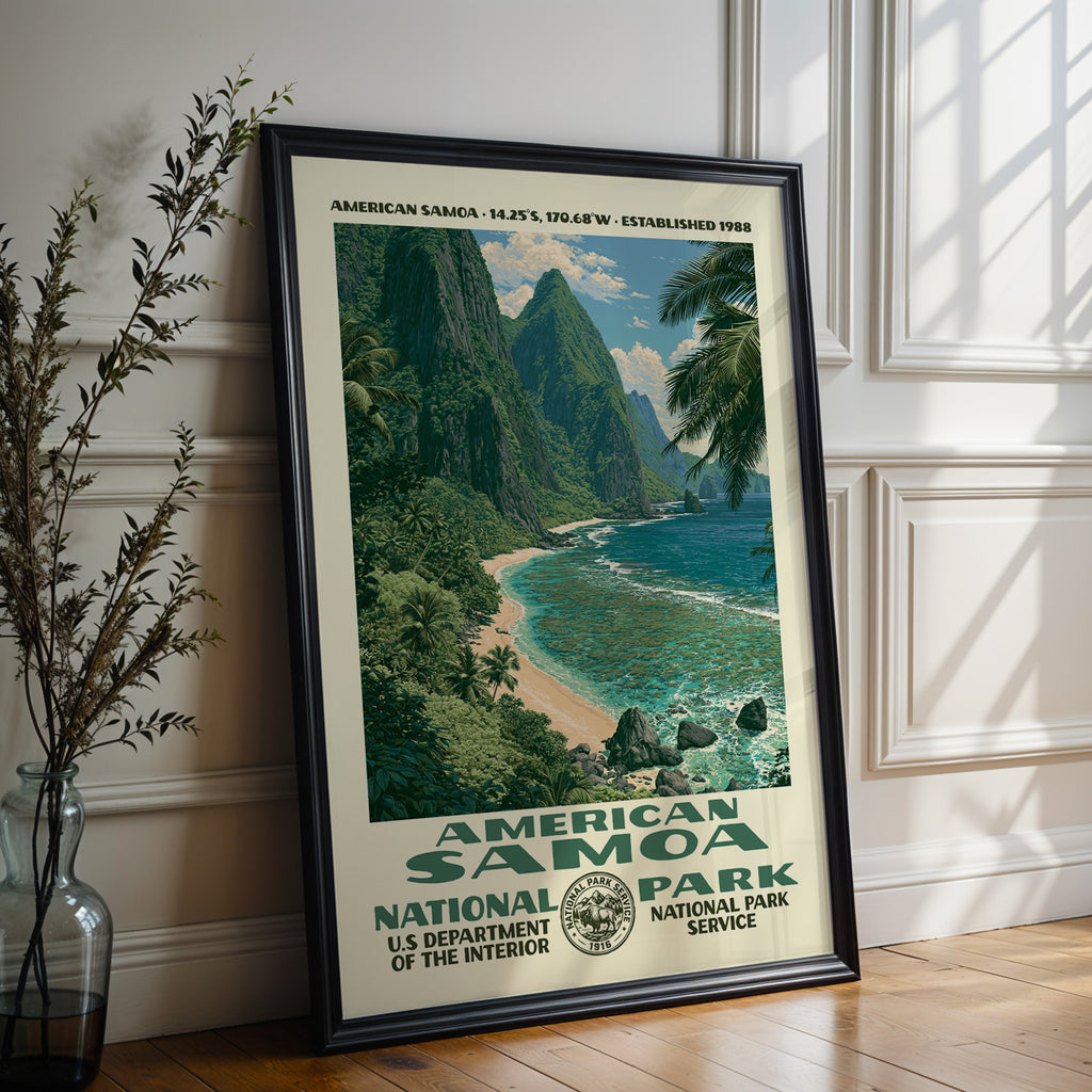 American Samoa National Park Vintage WPA Art