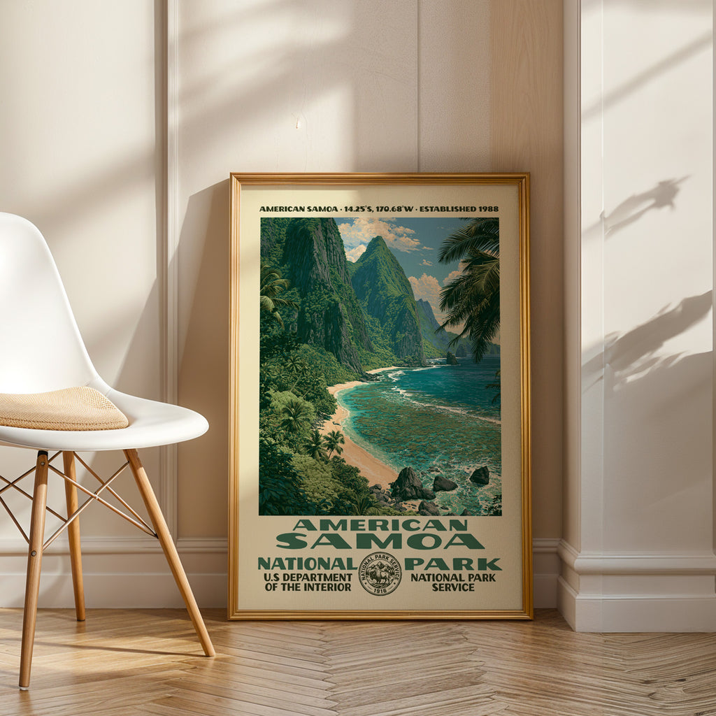 American Samoa National Park Vintage WPA Art