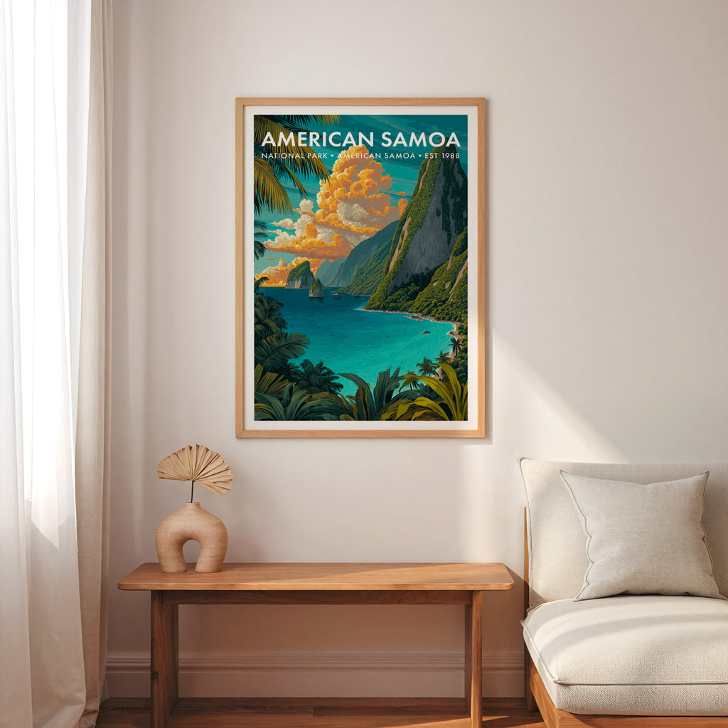 Retro American Samoa National Park Print