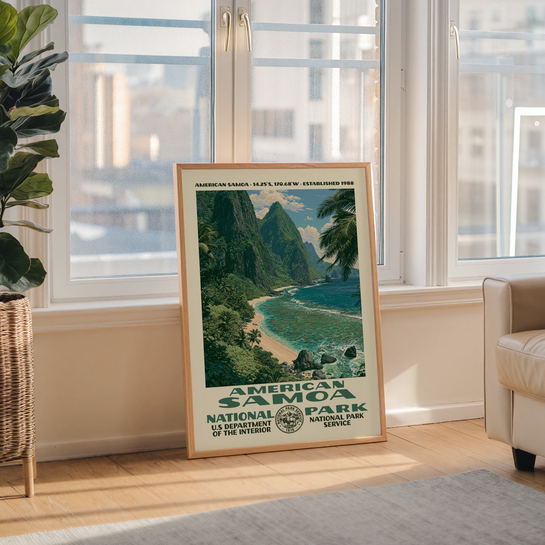 American Samoa National Park Vintage WPA Art