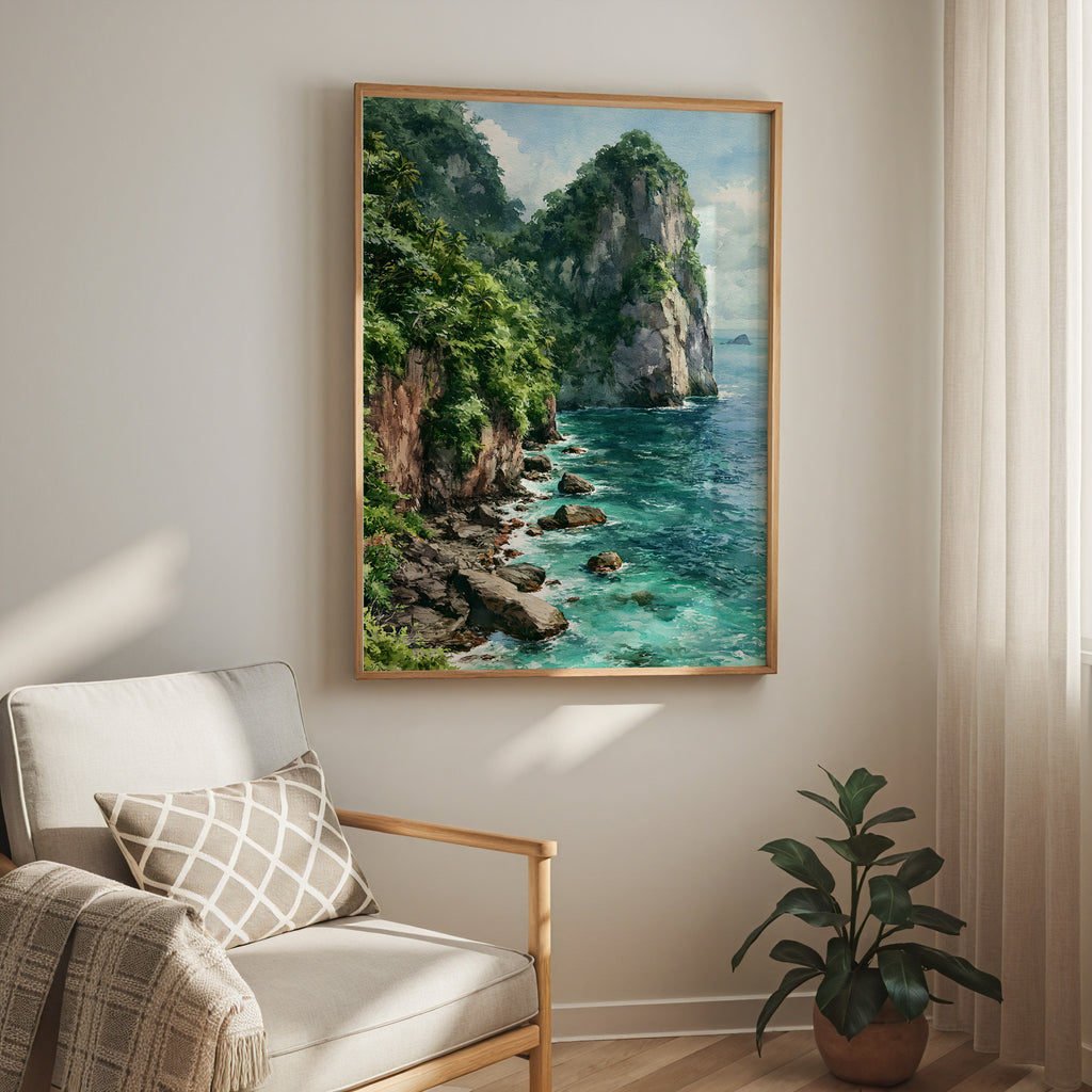 American Samoa National Park Watercolor Art