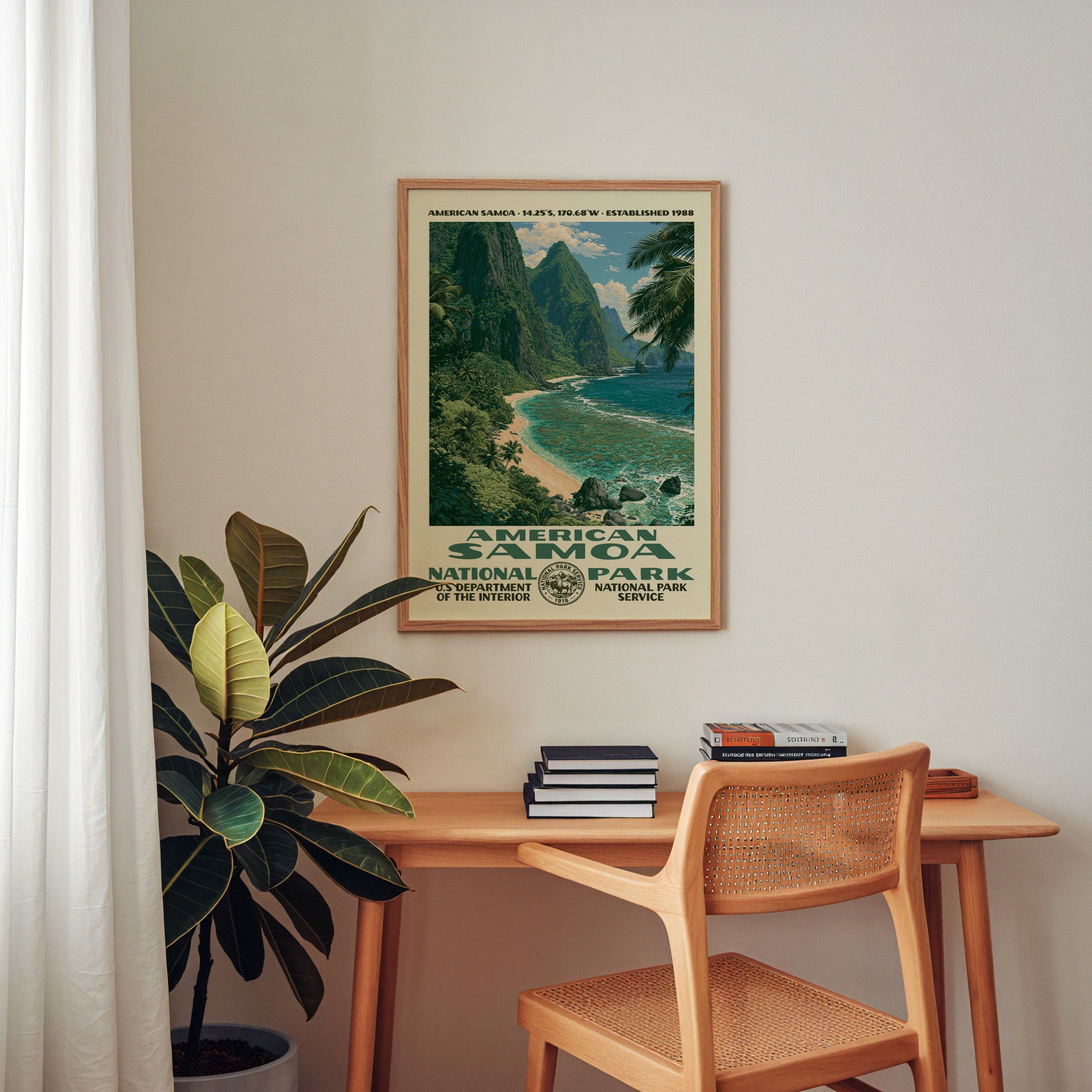 American Samoa National Park Vintage WPA Art