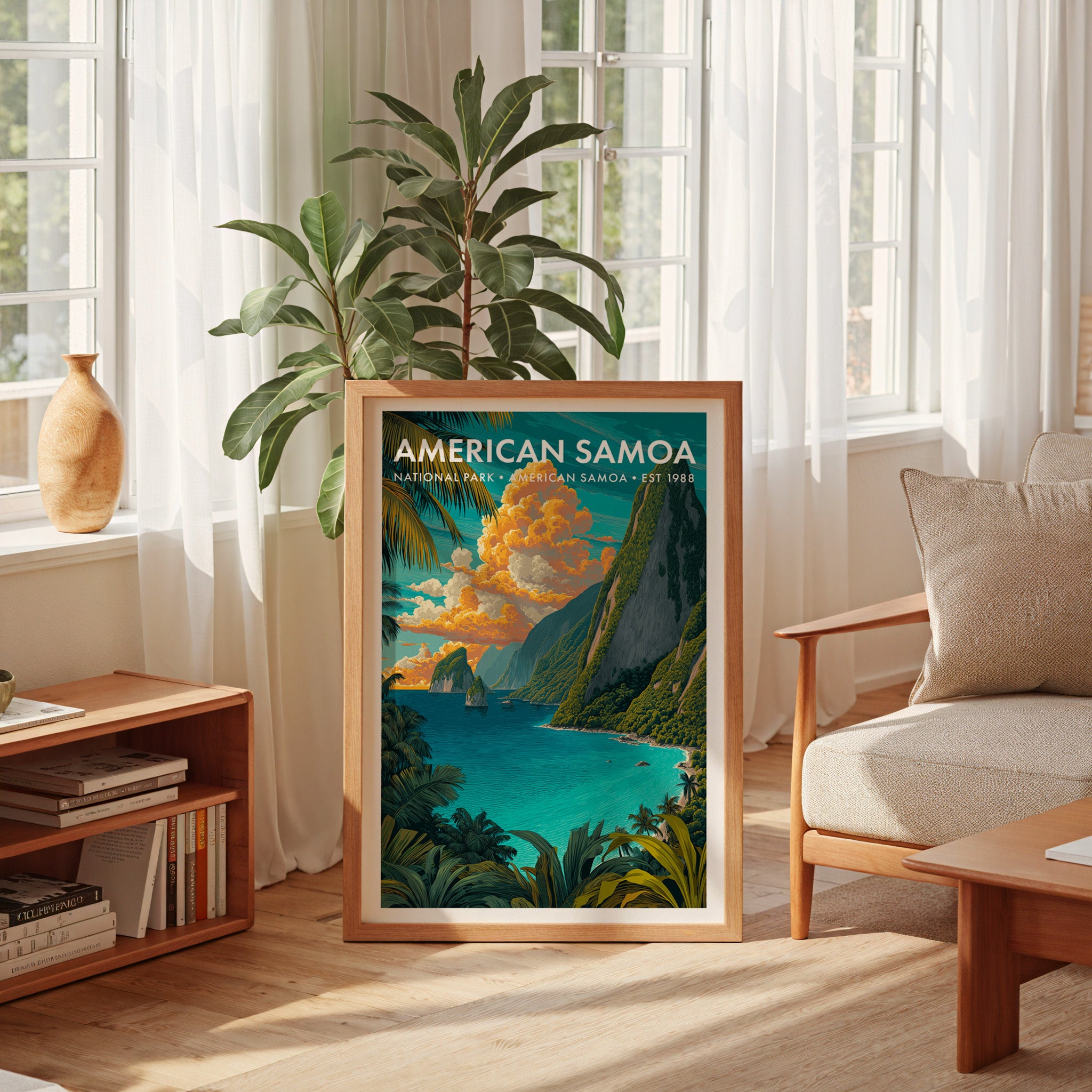 Retro American Samoa National Park Print