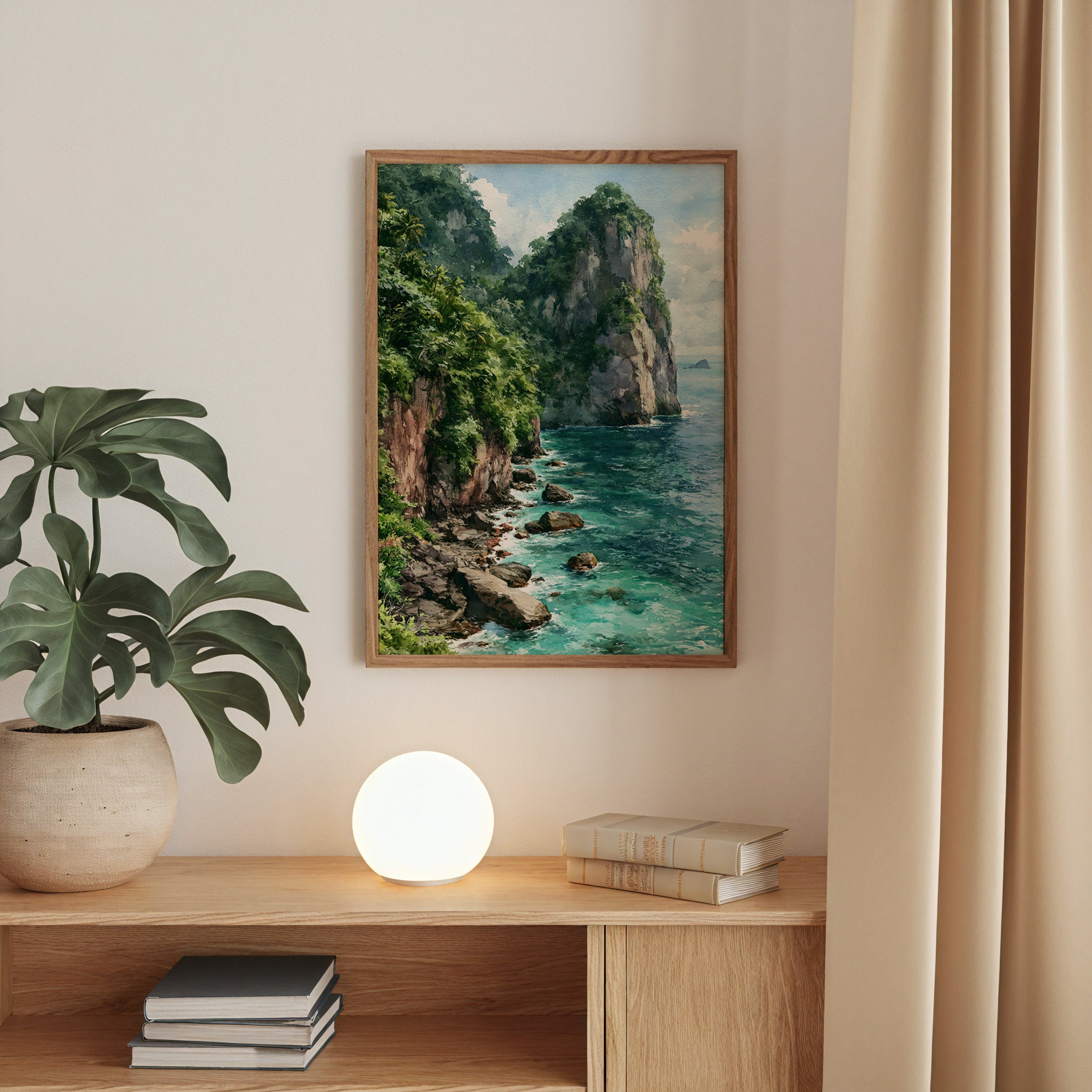 American Samoa National Park Watercolor Art