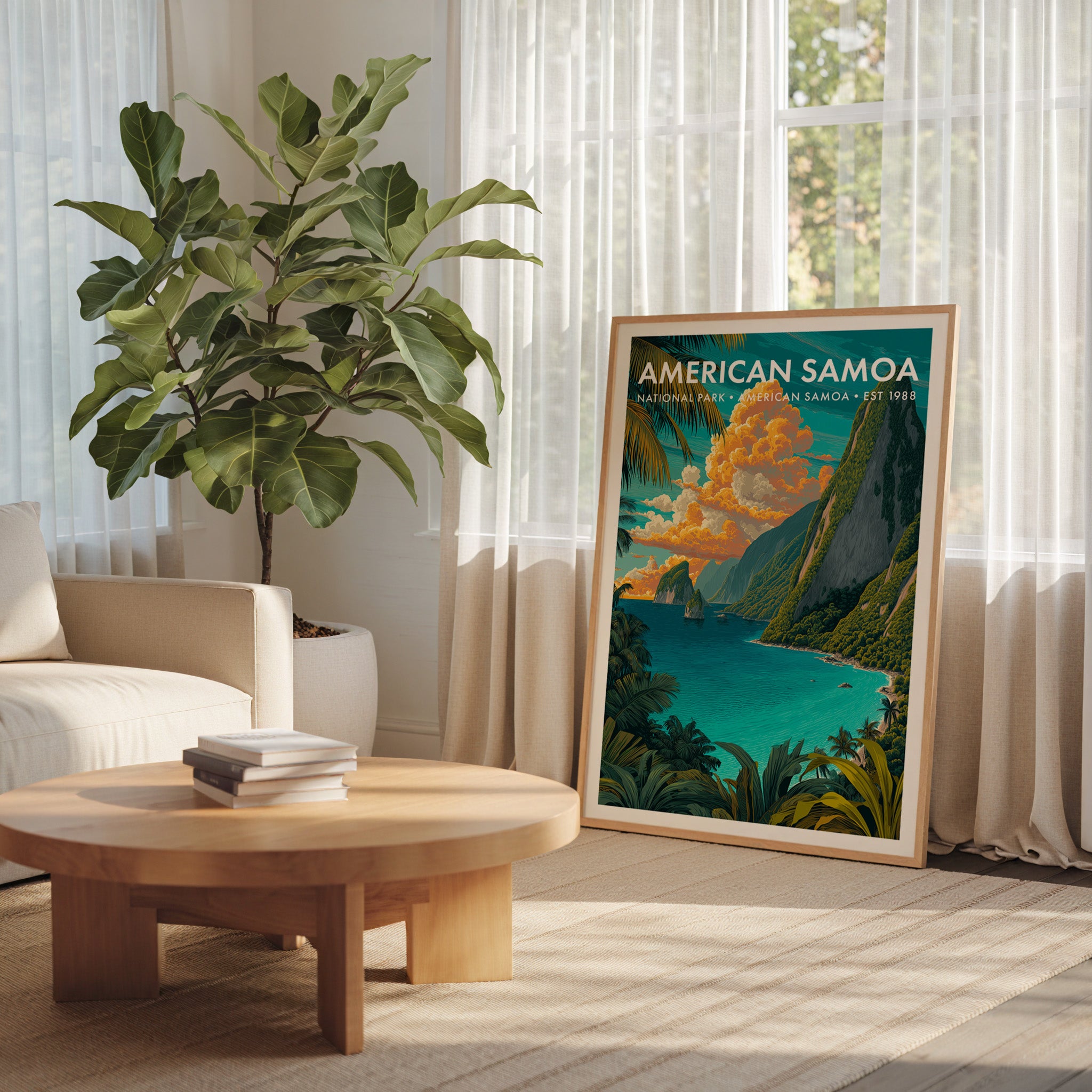 Retro American Samoa National Park Print