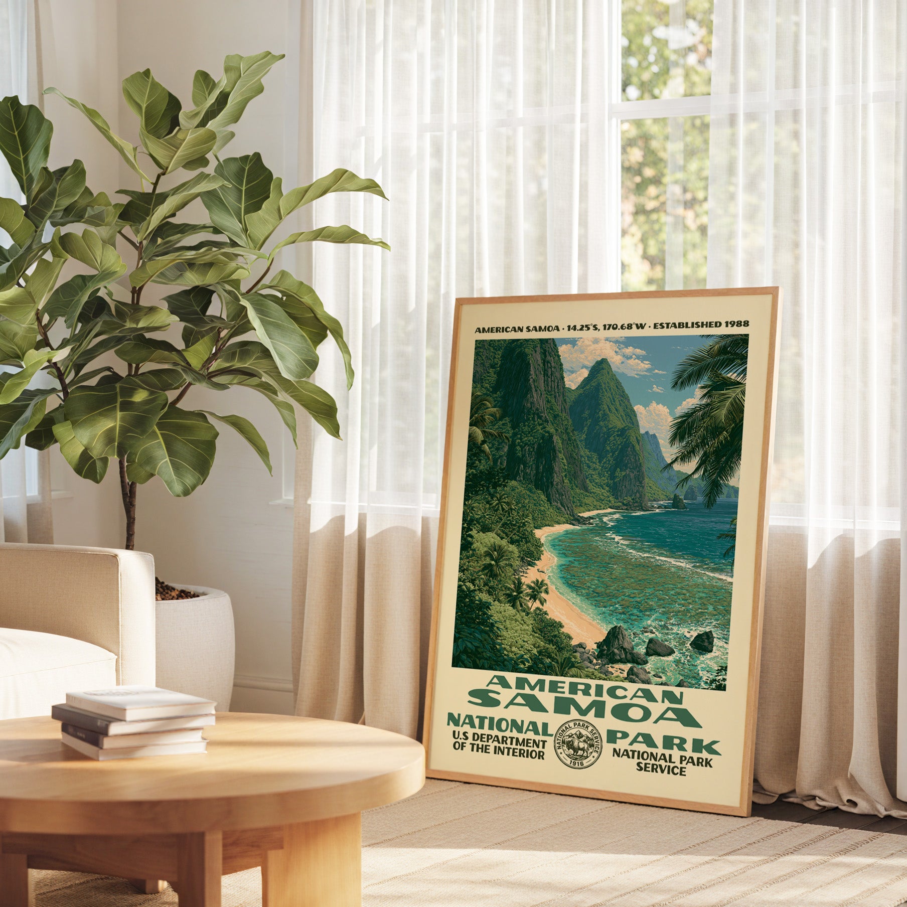 American Samoa National Park Vintage WPA Art