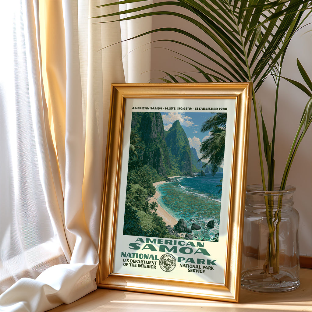 American Samoa National Park Vintage WPA Art