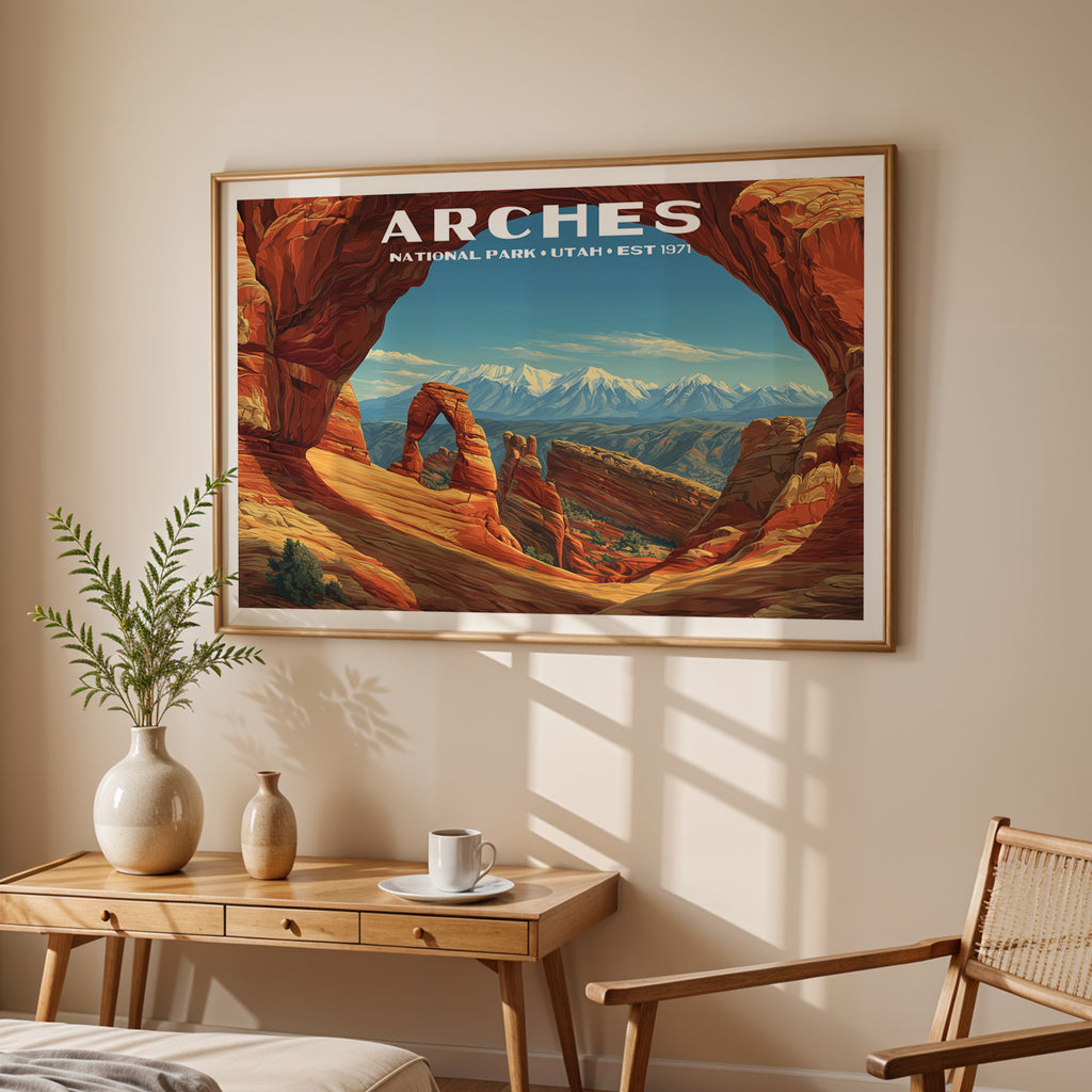 Arches National Park Horizontal Vintage Art