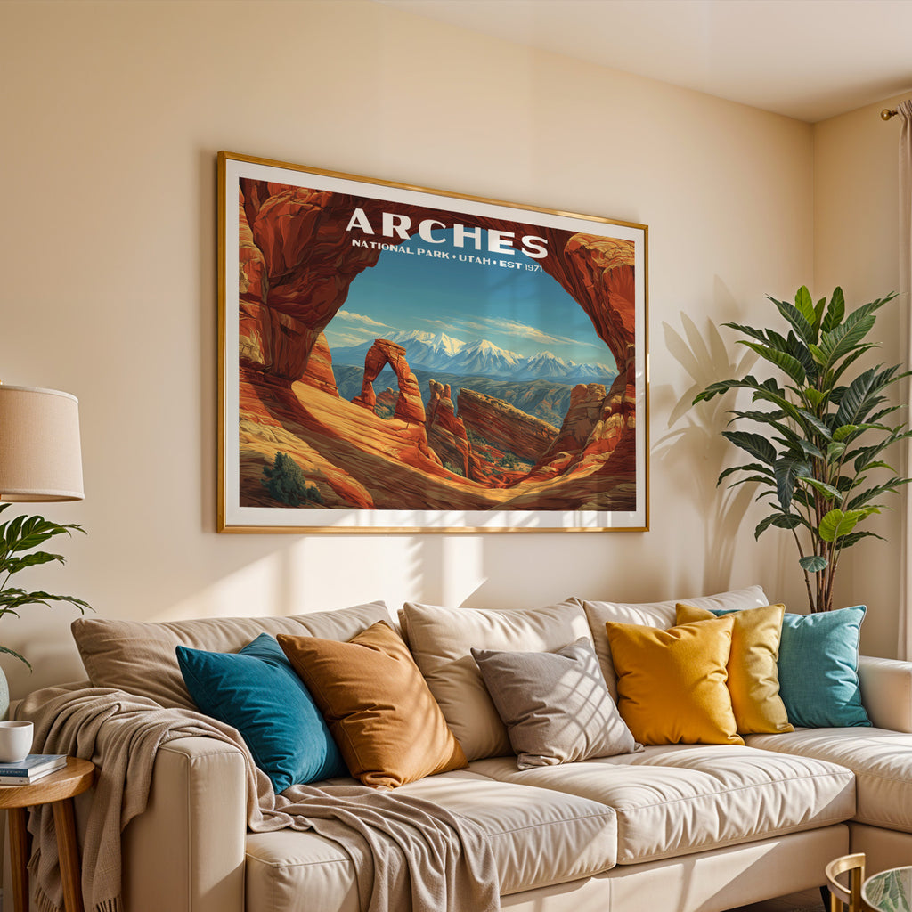 Arches National Park Horizontal Vintage Art