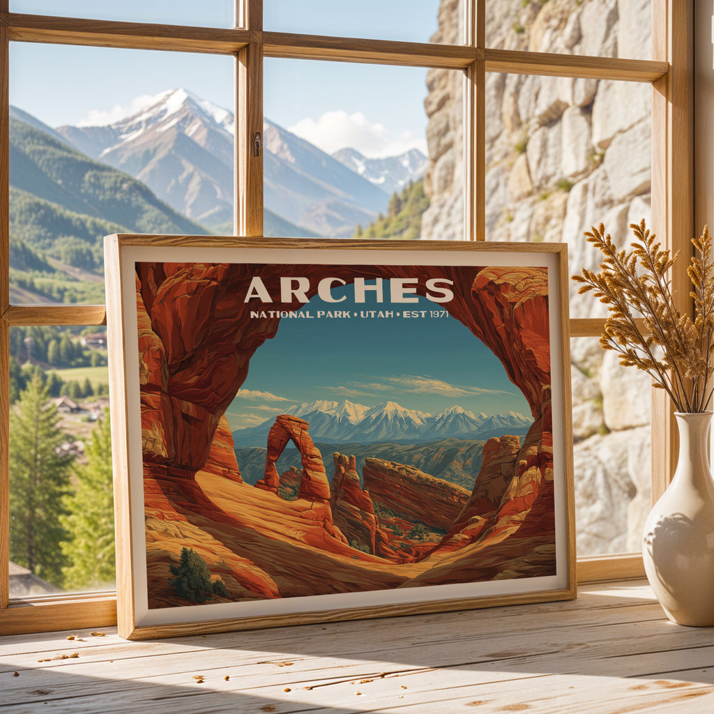 Arches National Park Horizontal Vintage Art